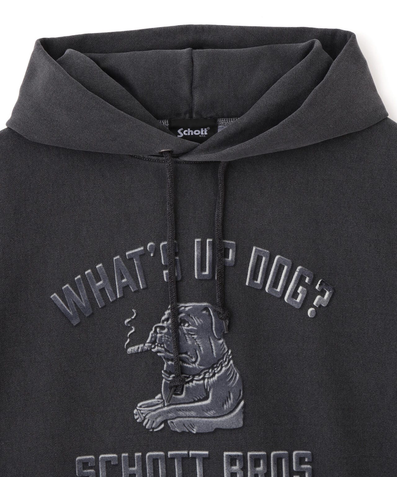 HOODED SWEAT FLOCKY CHILL ROTTWEILER/フロッキー チルロットワイラー