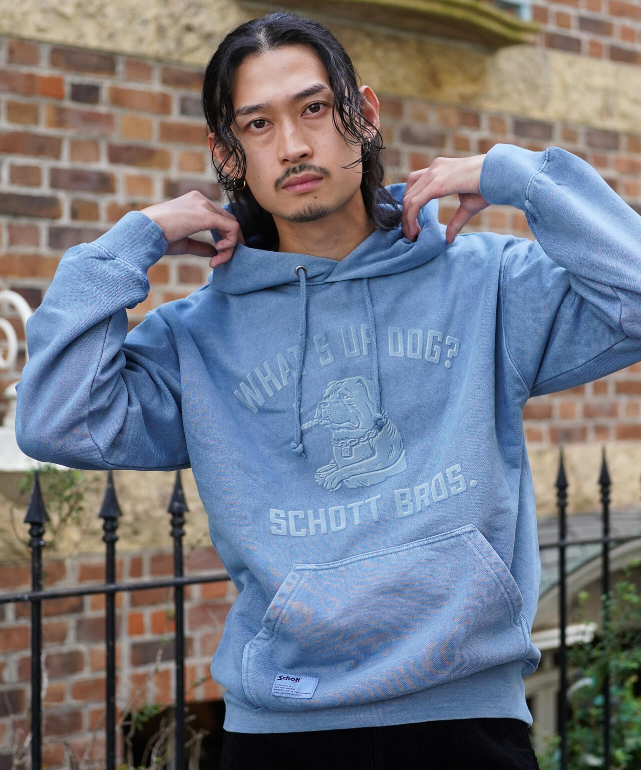 HOODED SWEAT FLOCKY CHILL ROTTWEILER⁄フロッキー チルロットワイラー HOODED SWEAT FLOCKY CHILL ROTTWEILER⁄フロッキー チルロットワイラー