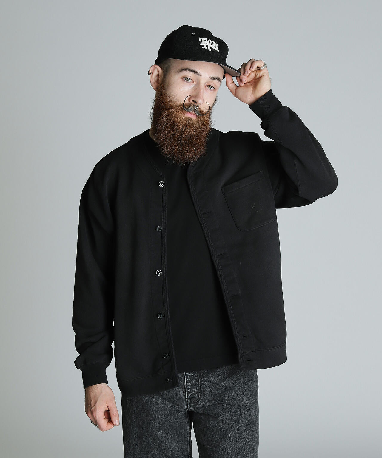 Schott　FADE SWEAT CARDIGAN　黒Sサイズ Schott｜FADE SWEAT CARDIGAN/フェードスウェット カーディガン