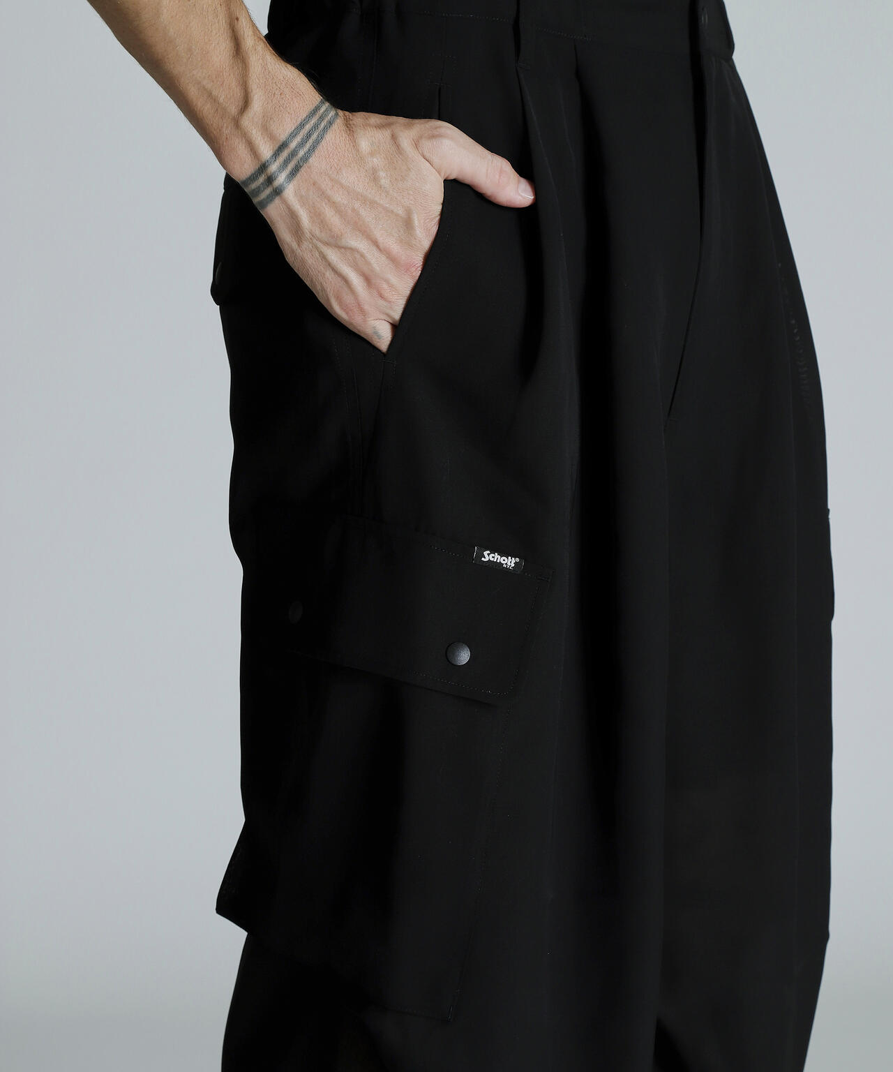 美品！ Schott シフォンシャツ カーゴパンツ セットアップ ブラック CHIFFON CARGO PANTS/シフォン カーゴパンツ | Schott（ショット