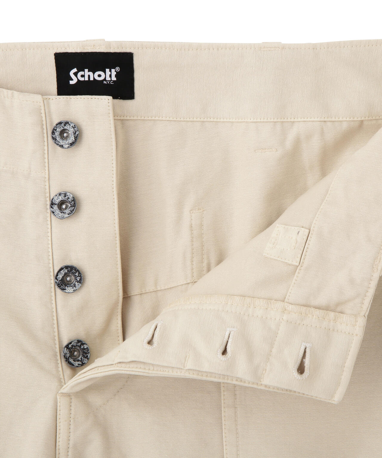BACK SATIN BAKER TROUSERS/バックサテン ベイカーパンツ | Schott
