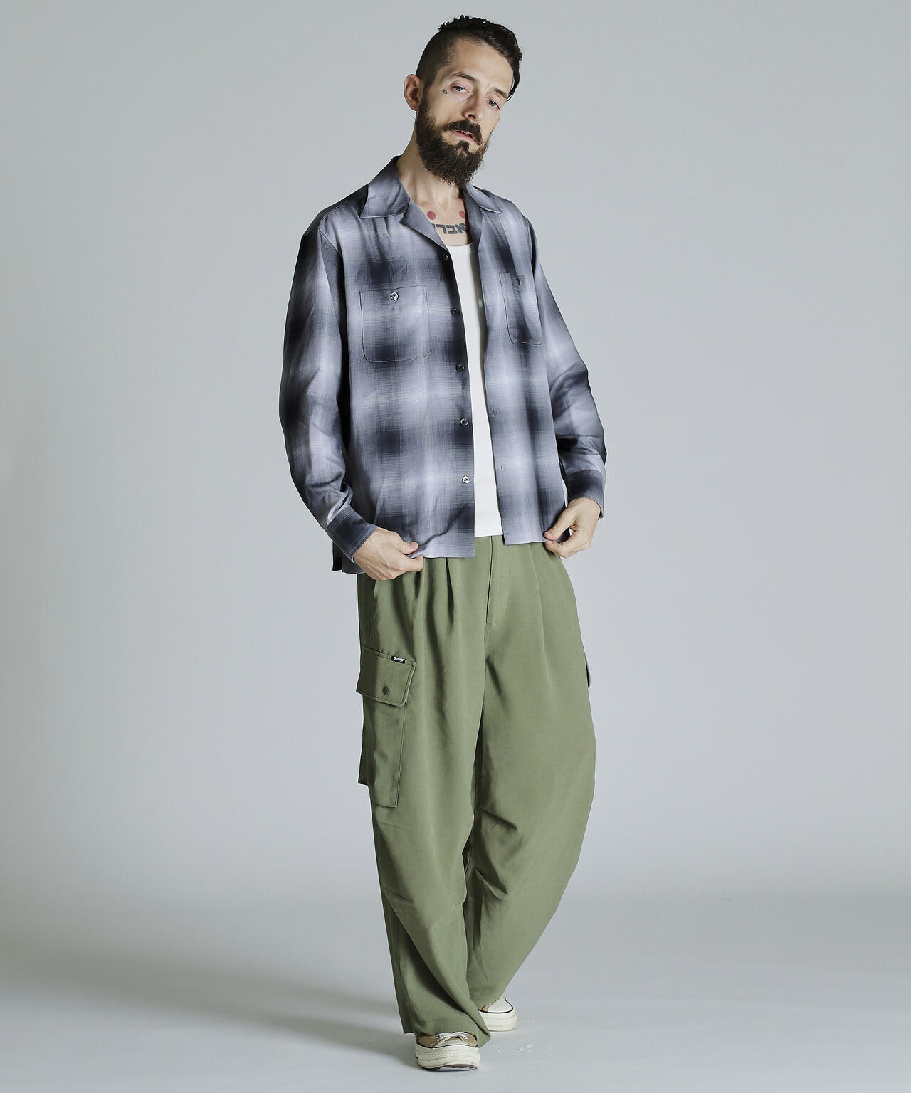 OMBRE LS SHIRT/オンブレ LSシャツ | Schott（ショット） ｜【公式