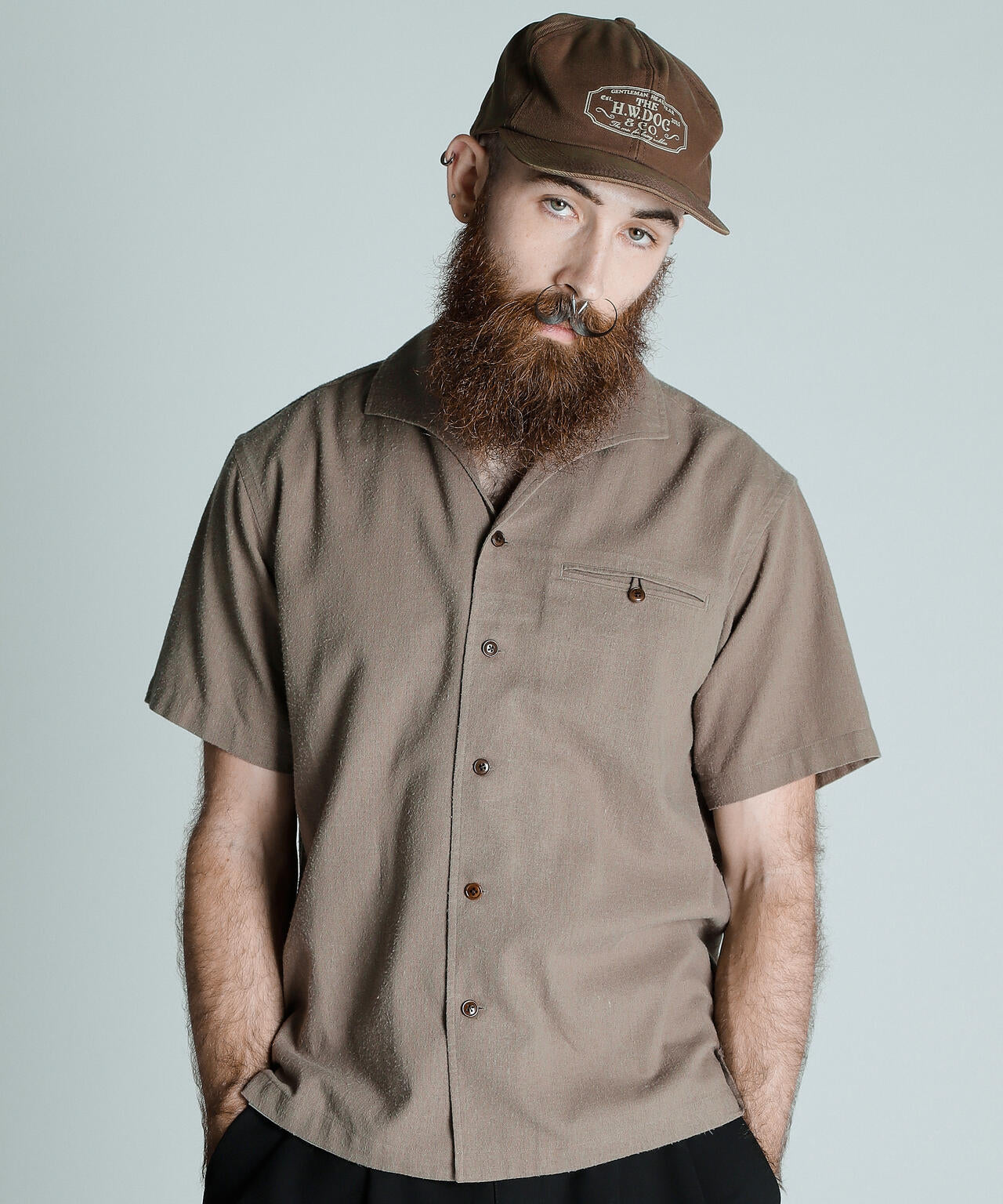 AND ファッション ショット Schott ワークシャツ M チェーンステッチ