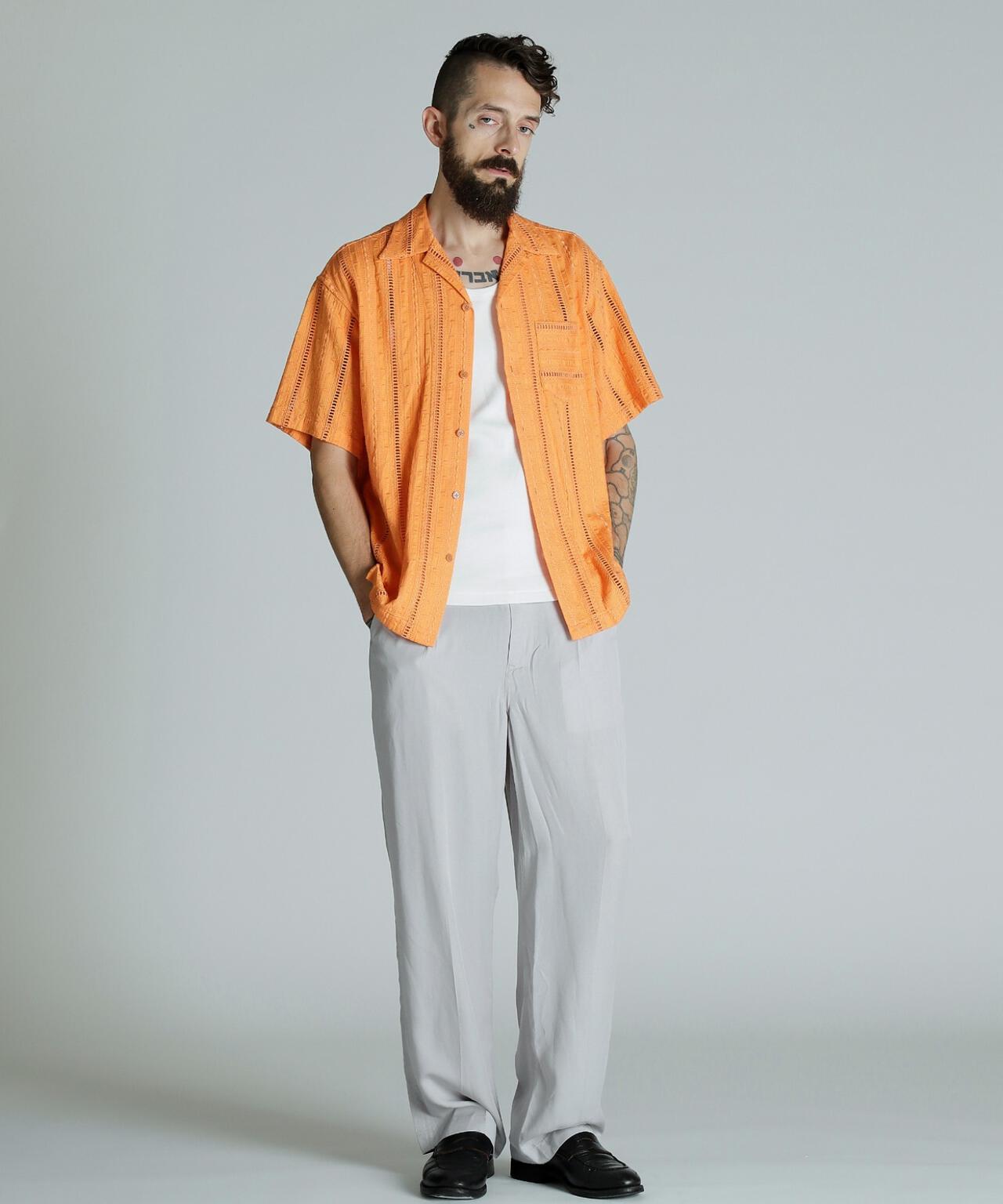 schott CR SHIRT EMBROIDERY/コットンレーヨン刺繍シャツ CR SHIRT EMBROIDERY/コットン レーヨン 刺繍シャツ | Schott