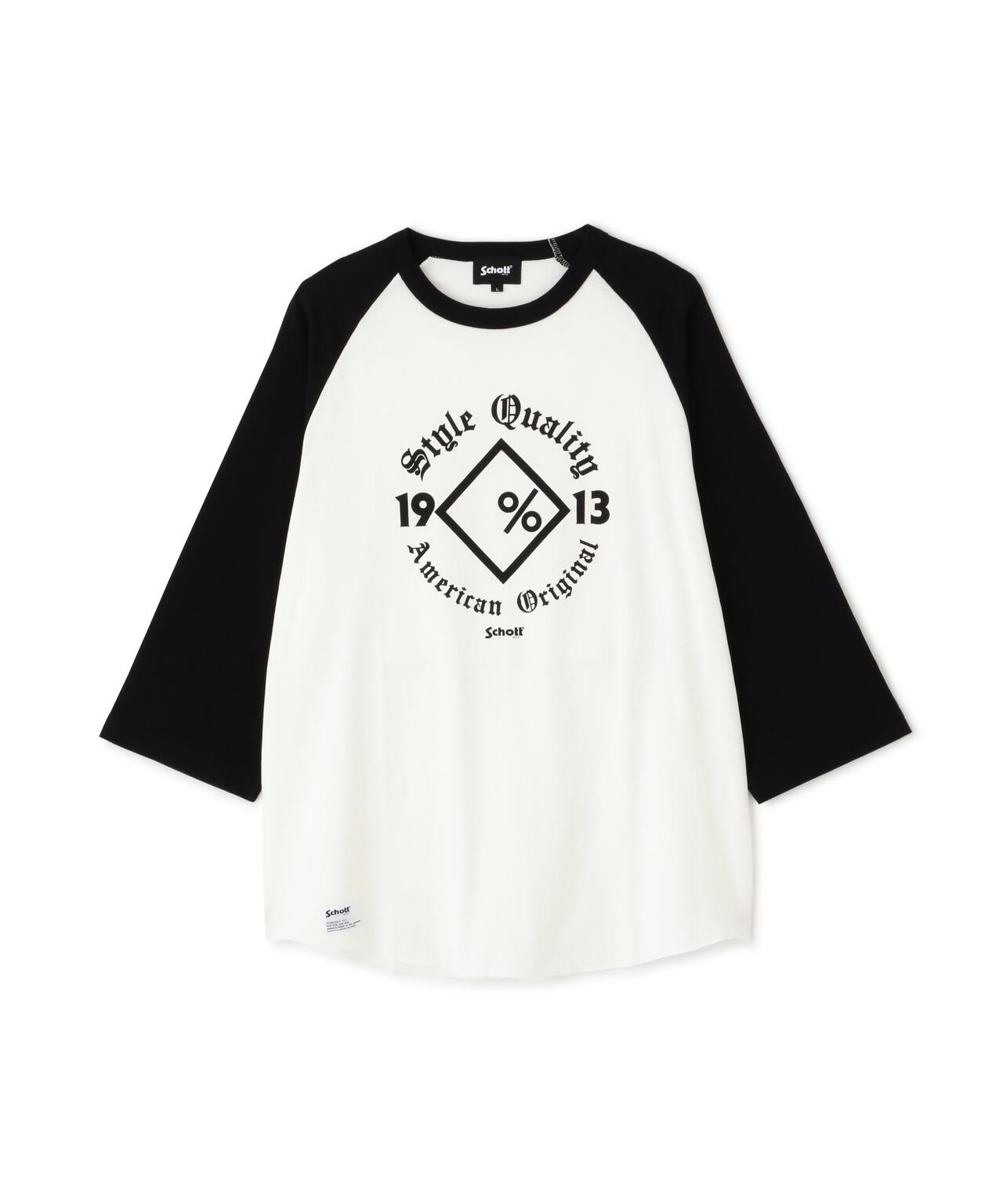 QS T-SHIRT DIAMOND/ラグラン Tシャツ ダイアモンド | Schott