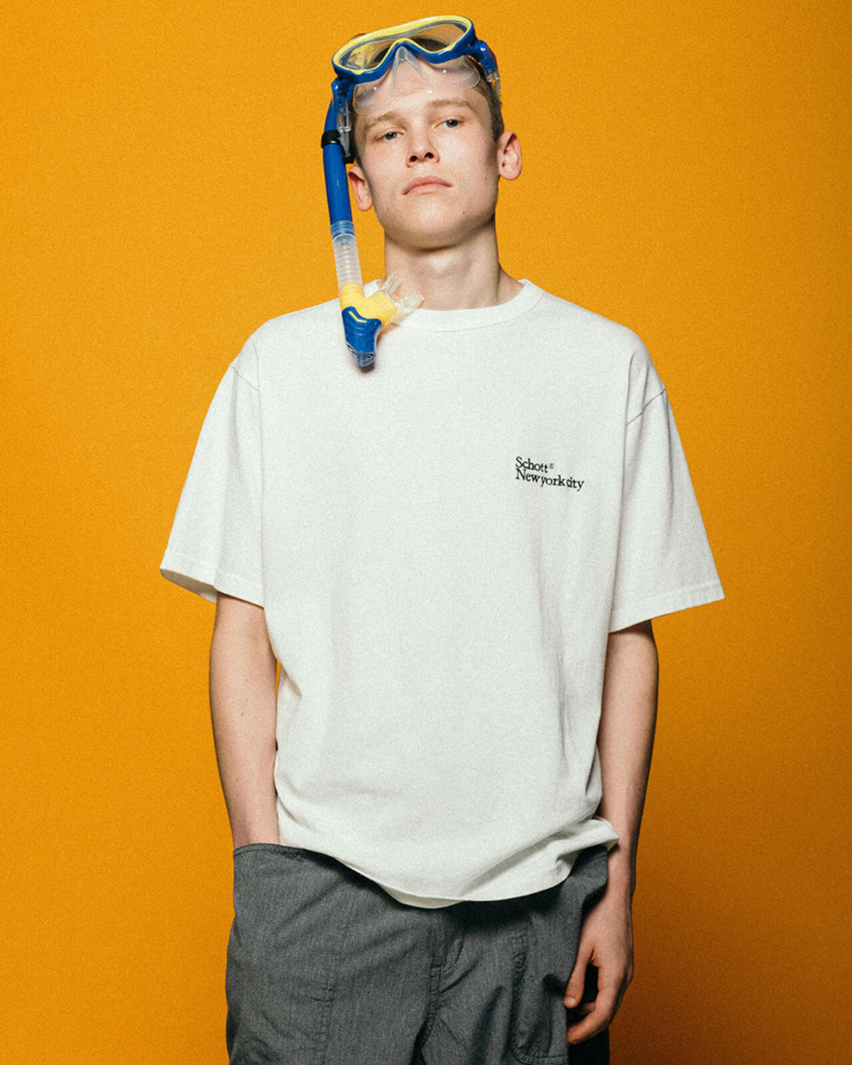 T-SHIRT EMB. Schott NYC/刺繍Tシャツ ショット ニューヨーク | Schott 