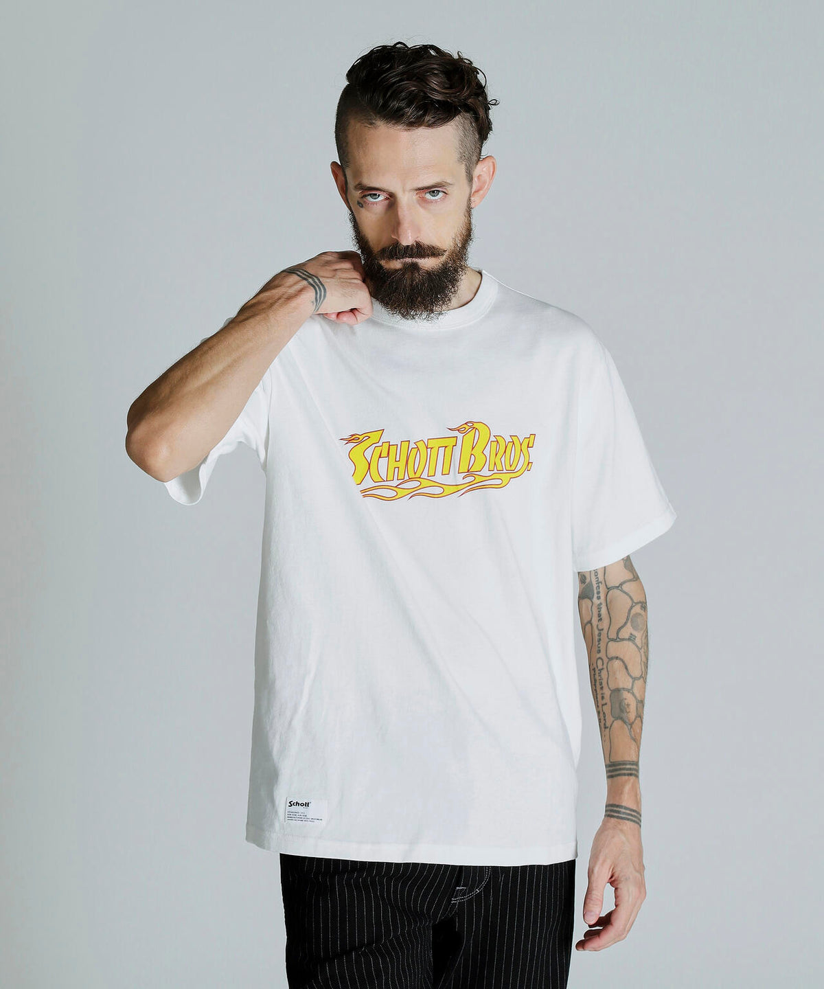T-SHIRT FLAME LOGO/フレイムロゴ Tシャツ | Schott（ショット 