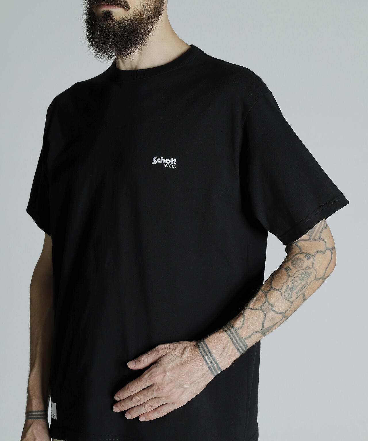 未使用・タグ付き SCHOTT プリント Tシャツ レッド ポイント10倍Schott ショット T-SHIRT BASIC LOGO