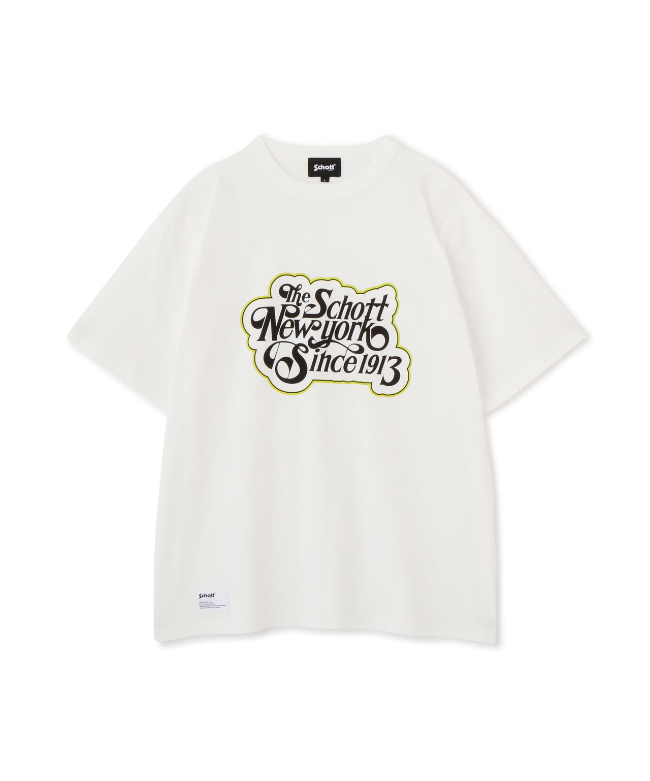 T-SHIRT CURSIVE SCRIPT/カーシヴ・スクリプト Tシャツ | Schott