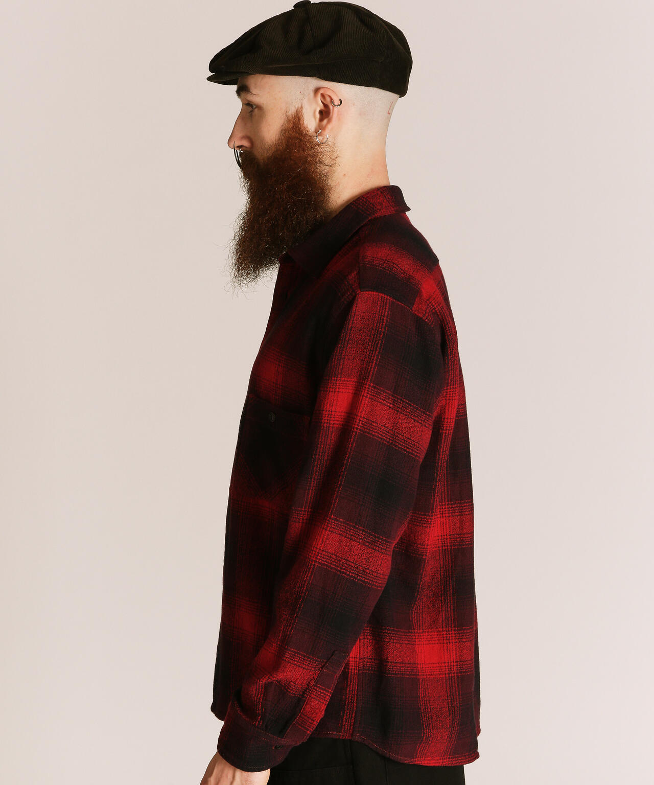 ツ*ん様 Subculture OMBRE CHECK SHIRT RED 3 SC SubCulture 'OMBRE CHECK SHIRT'オンブレチェック シャツ