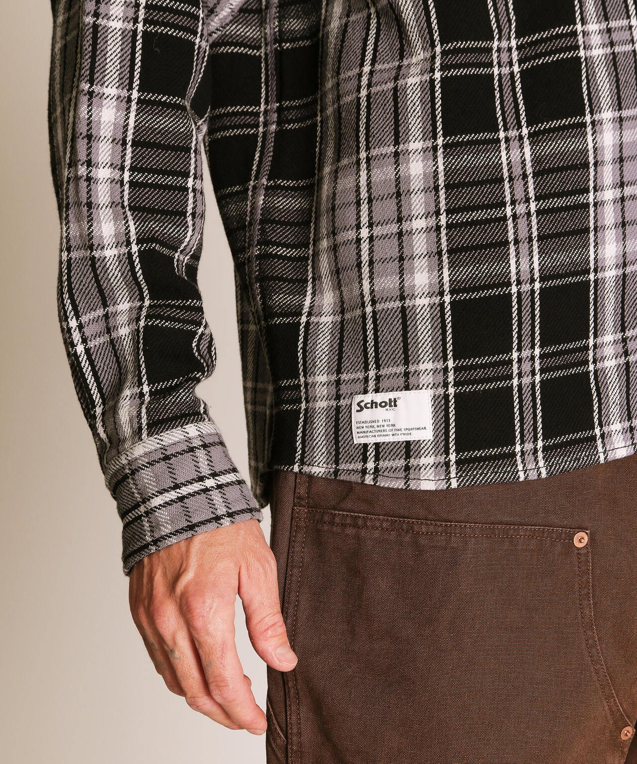 PLAID CF LS SHIRT/プレイド CF LS シャツ | Schott（ショット