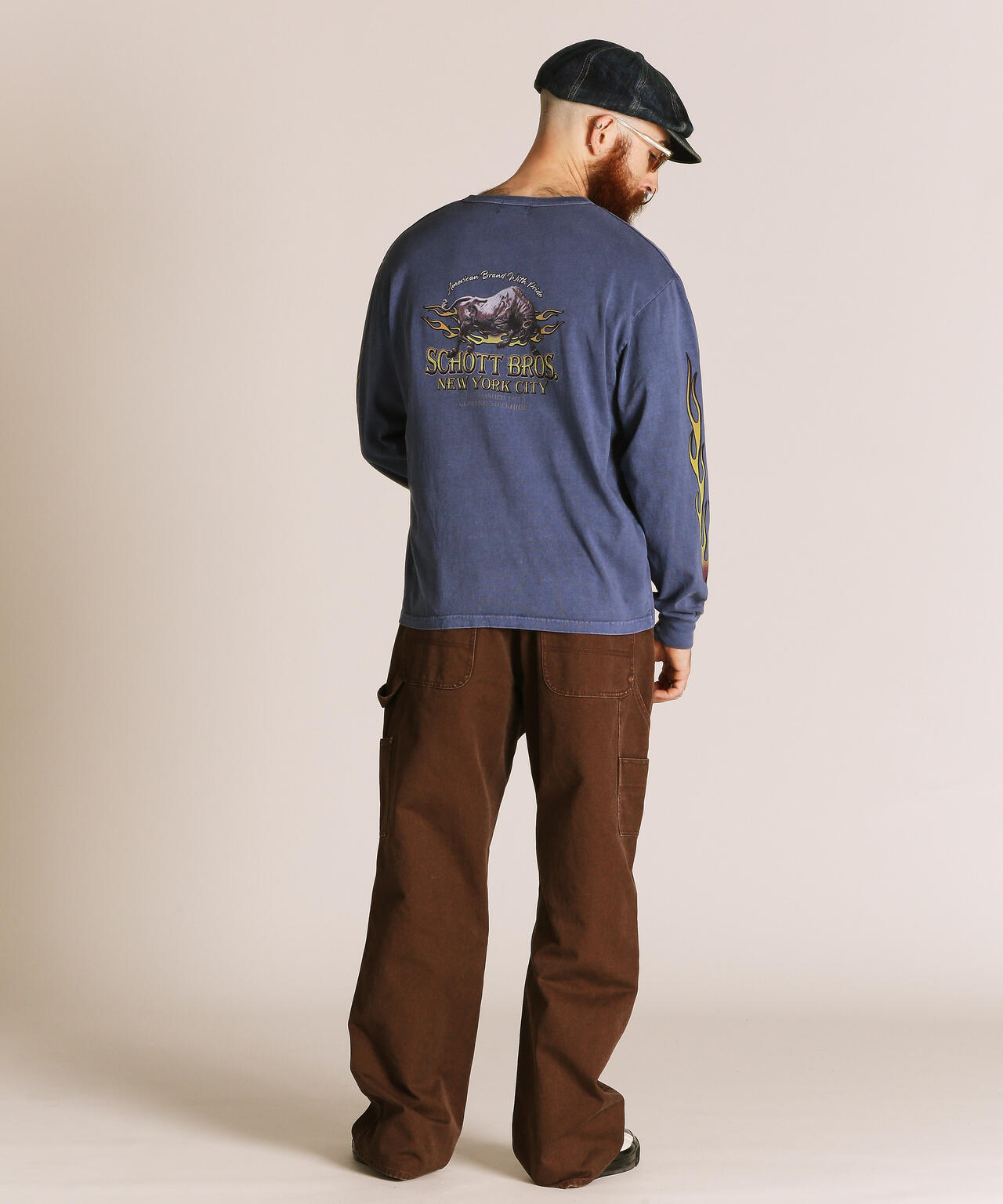 FIRE PTTERN HENLEY LS T-SHIRT/ファイアーパターン ヘンリー LS T