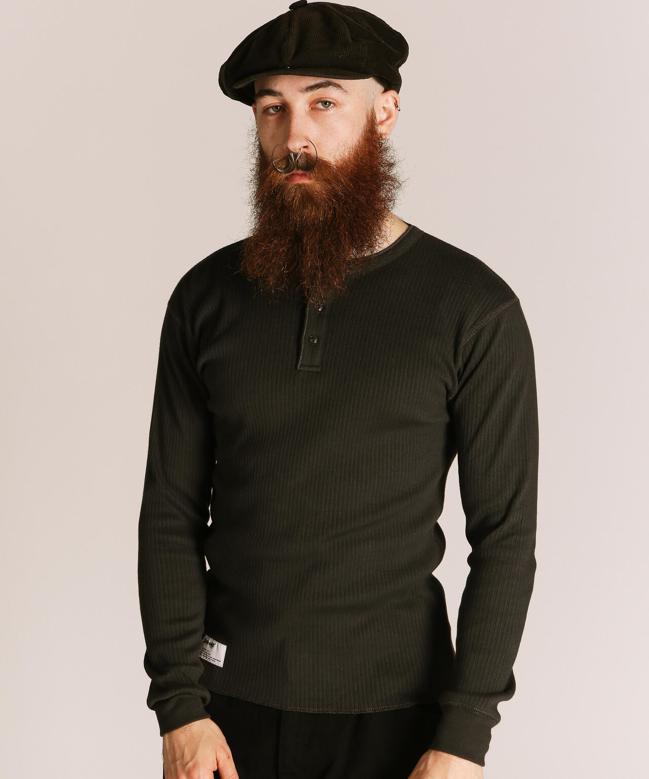 ARMY RIB HENLEY LS T-SHIRT/アーミリブヘンリーLS Tシャツ | Schott
