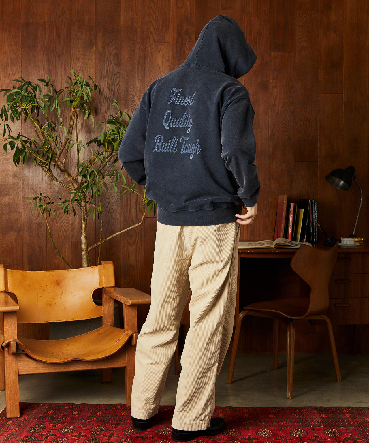 FLOCKY BULLDOG HOODED SWEAT/フロッキーブル パーカー