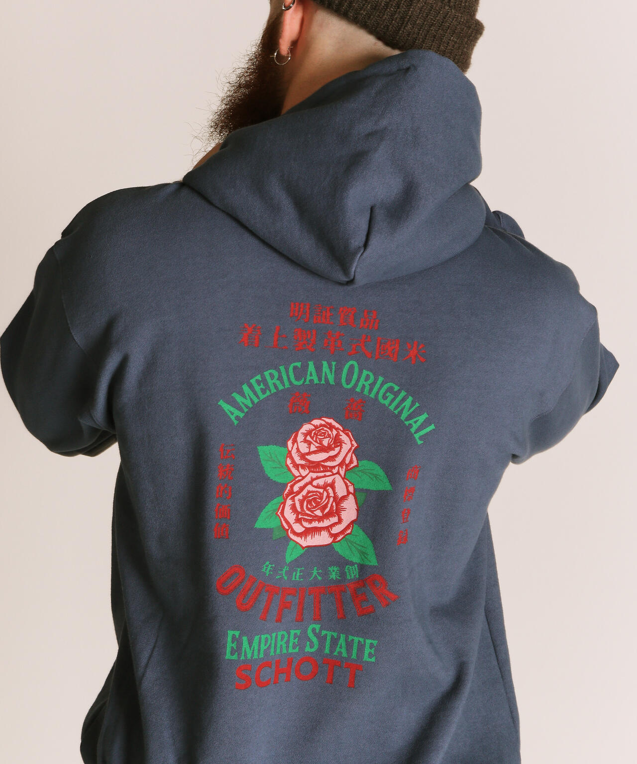ショット（Schott）/ADVERTISEMENT ROSE HOODED SWEAT／アドバタイズメント ローズ スウェッ ADVERTISEMENT ROSE HOODED SWEAT/アドバタイズメント ローズ