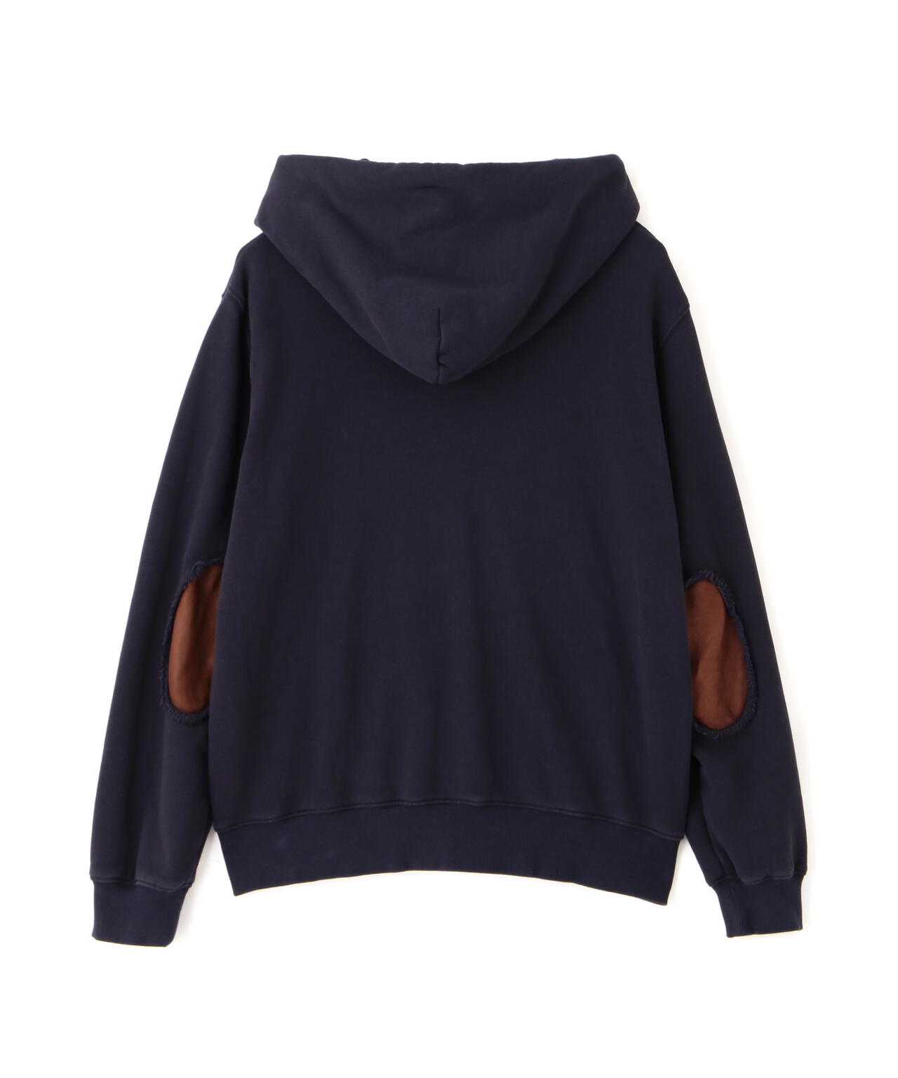Schott エルボーパッチレザー　パーカー Schott/ショット/LEATHER ELBOW PATCH ZIP HOODED SWEAT/レザー
