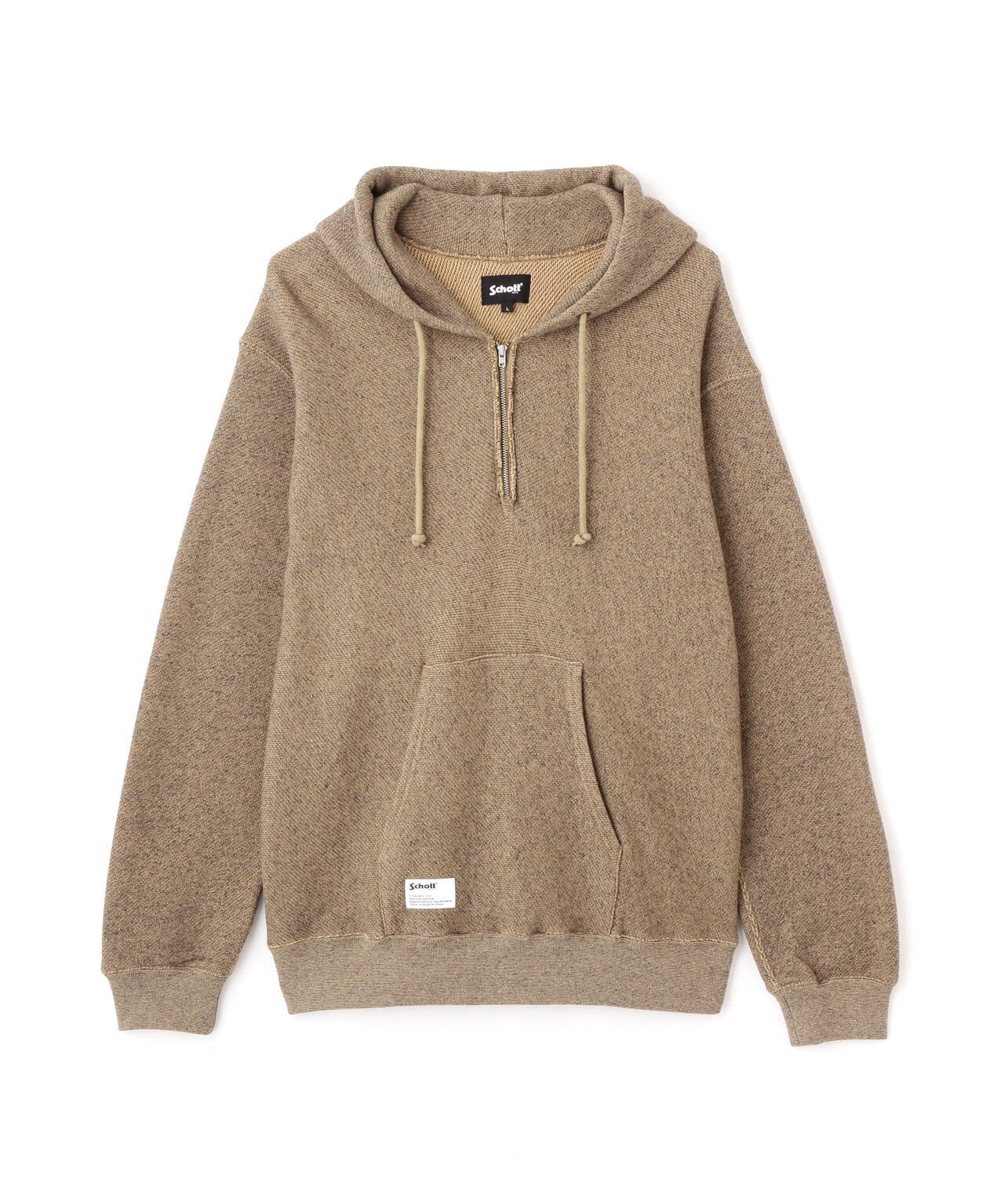 SALT AND PEPPER HALF ZIP HOODED SWEAT/ソルトアンドペッパー ハーフ