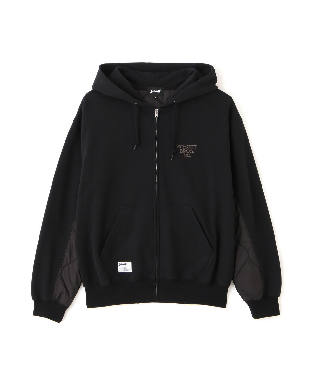 QUILTED COMBI. ZIP HOODED/キルティング コンビ ジップパーカー