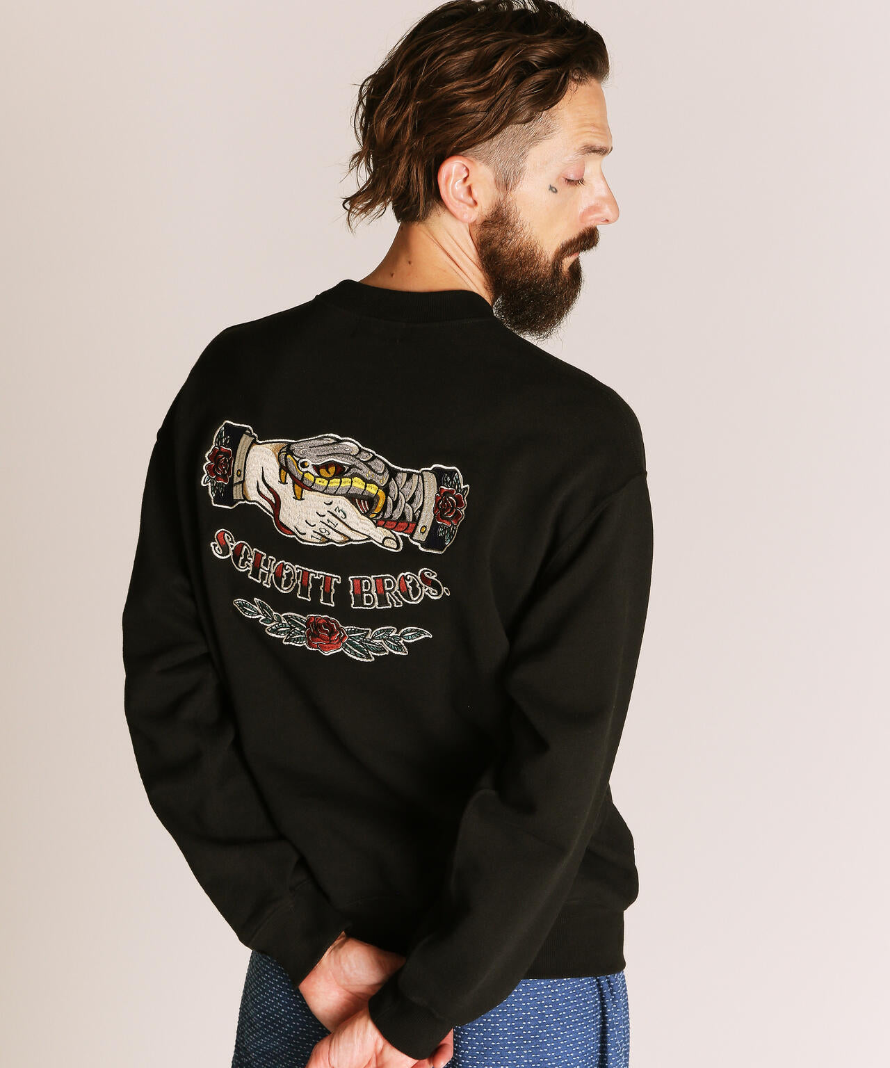 SHAKE HAND SNAKE CREW SWEAT/シェイクハンドスネーク クルー