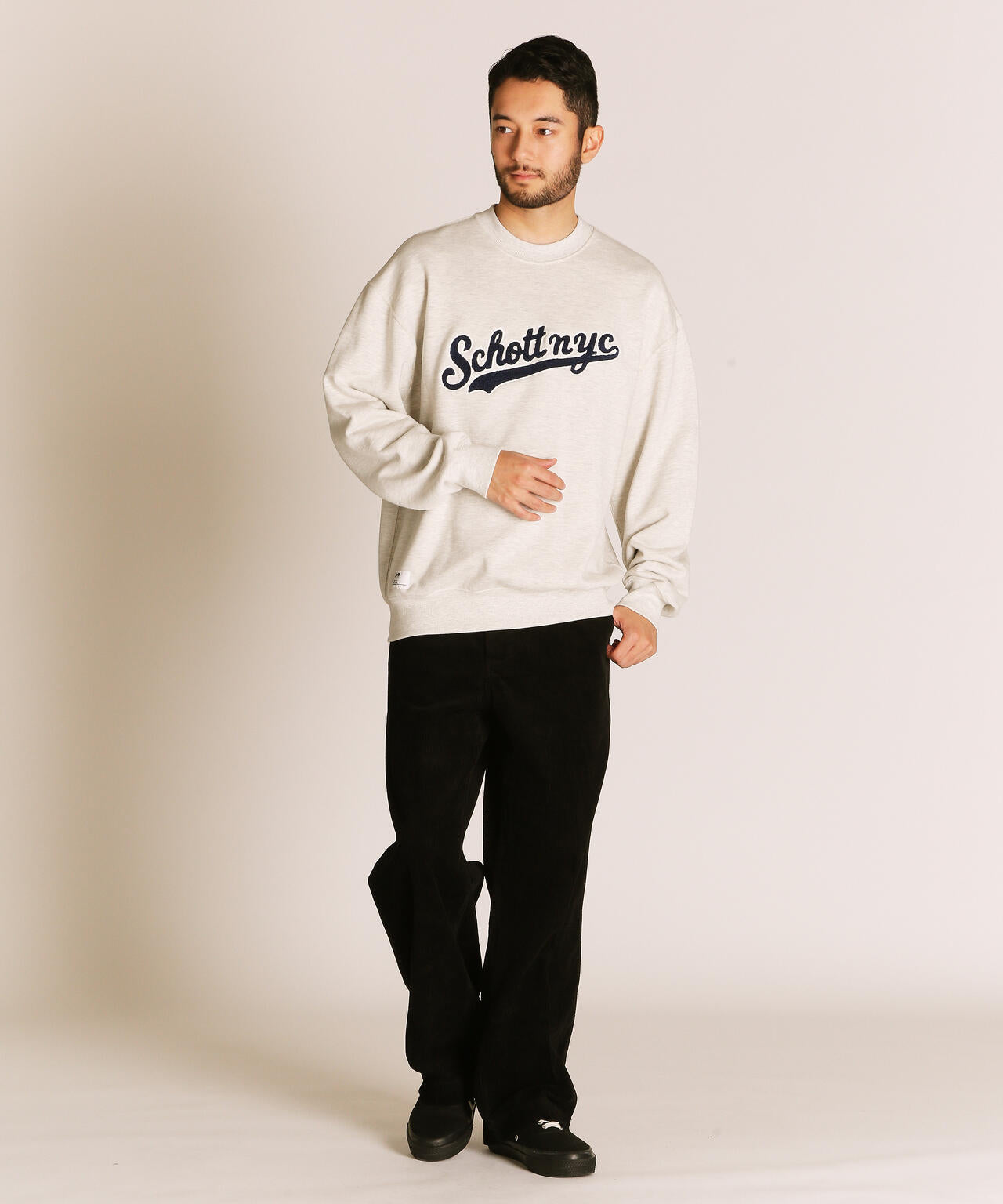 26ss SSZ SCRIPT SWEAT CREW Sロゴ スウェット SCRIPT CREW SWEAT/スクリプト クルースウェット | Schott（ショット