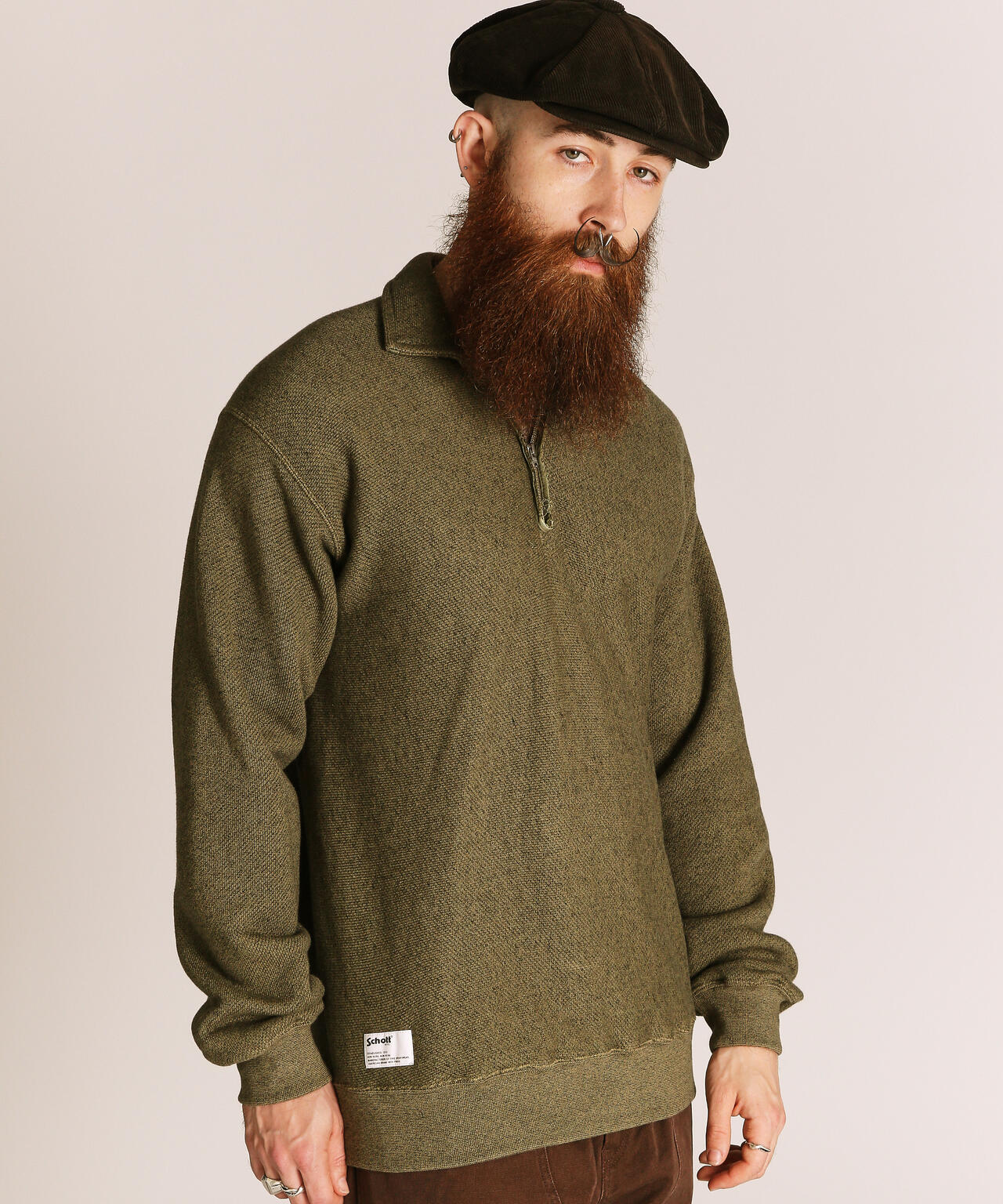 SALT AND PEPPER HALF ZIP SWEAT/ソルト アンド ペッパー ハーフジップ