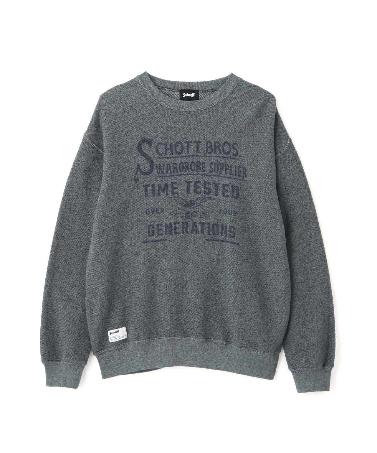 SALT AND PEPPER CREW SWEAT TIMETESTED FOUR GENERATIONS | Schott