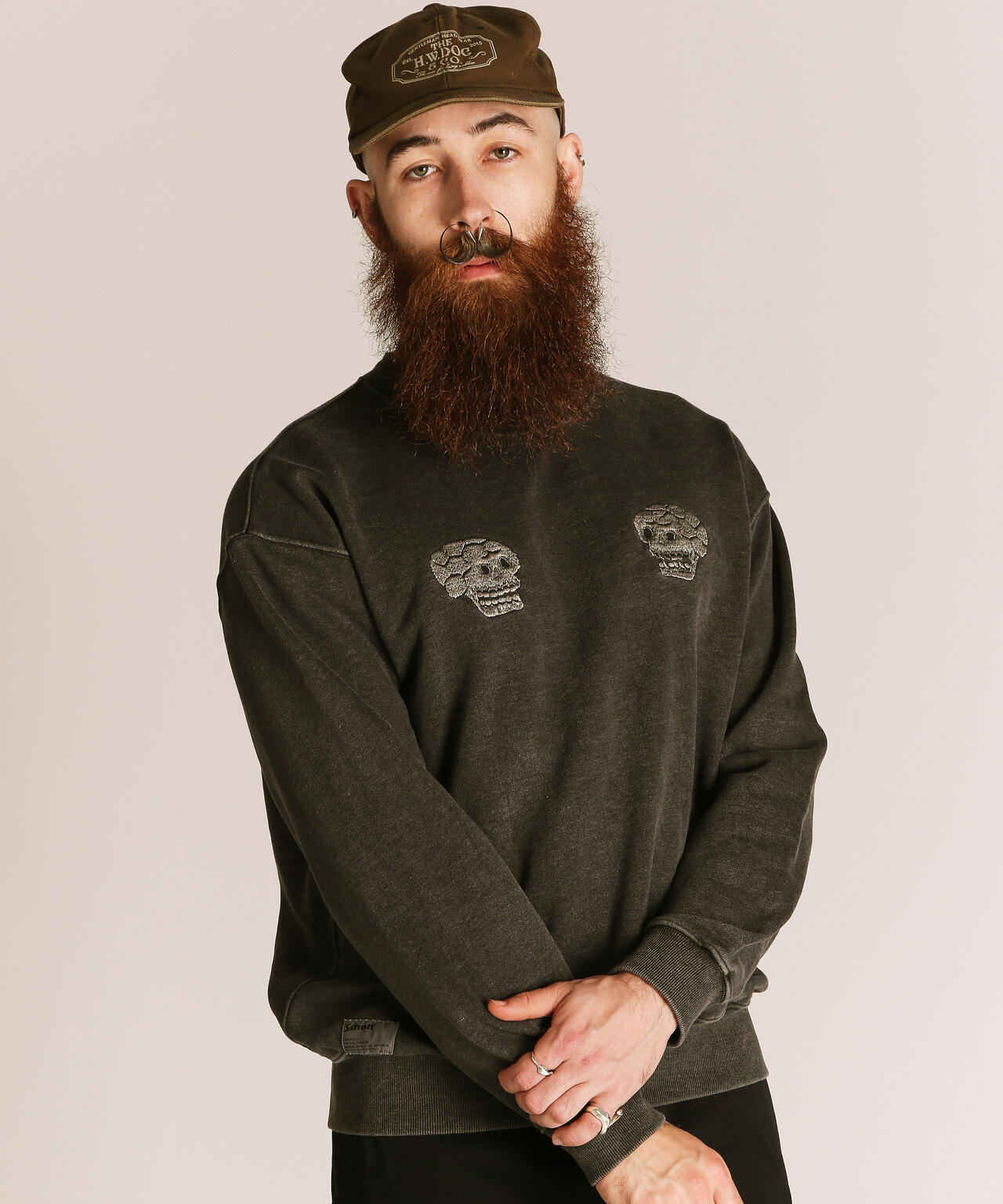 PIGMENT SKULL AND SNAKE CREW SWEAT/ピグメントスカル アンド