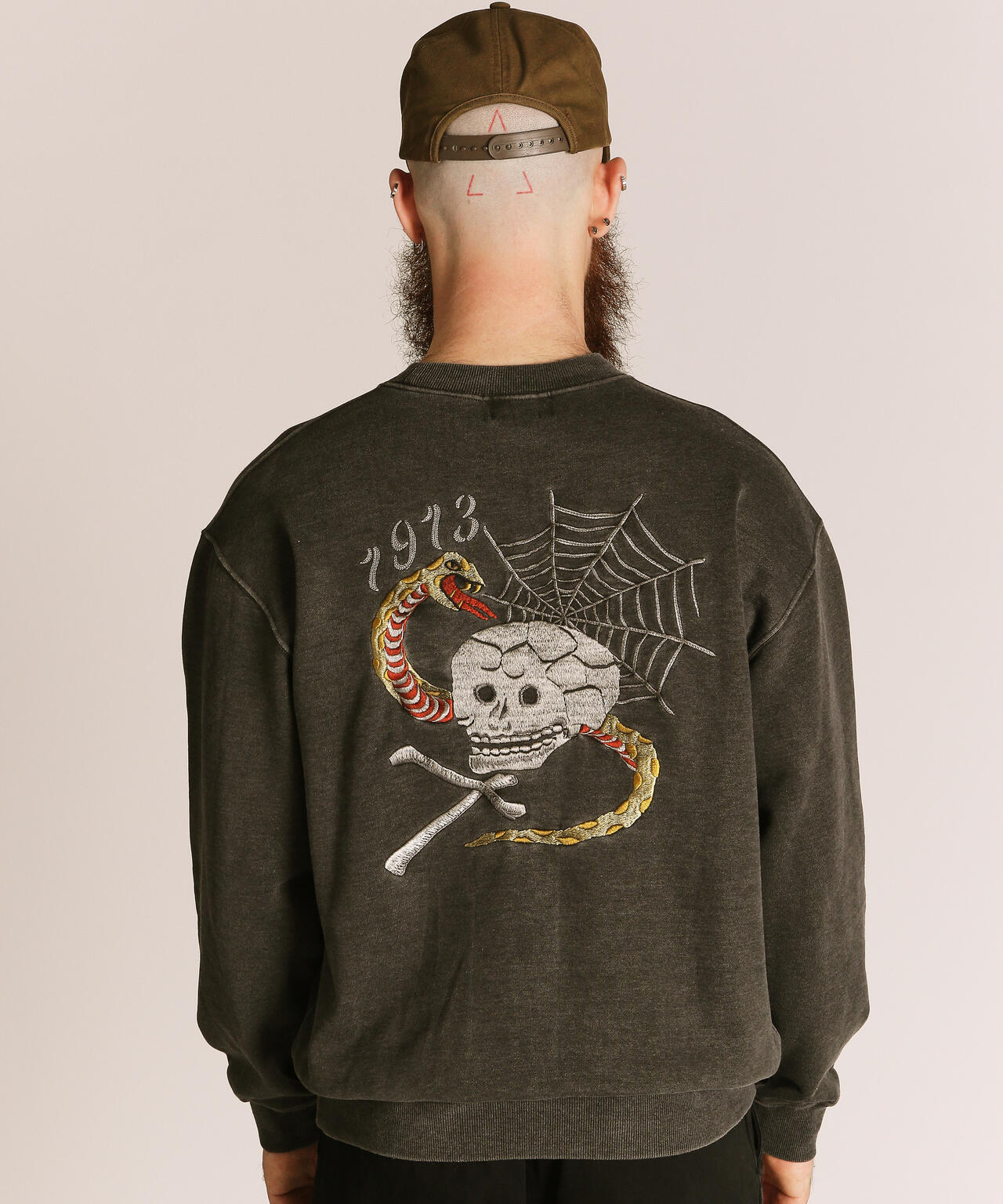 PIGMENT SKULL AND SNAKE CREW SWEAT/ピグメントスカル アンド