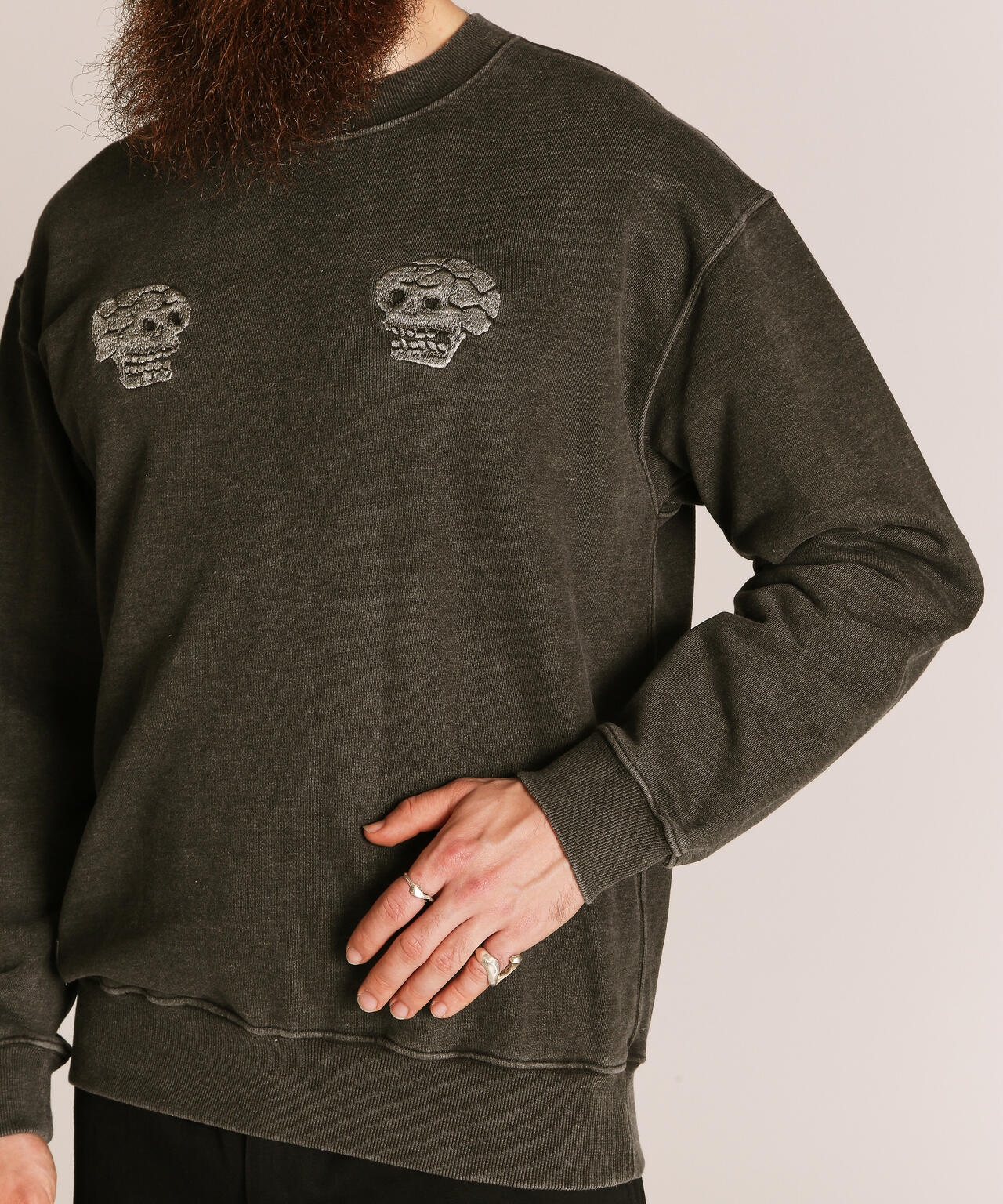 ショット（Schott）/PIGMENT SKULL AND SNAKE CREW SWEAT／ピグメントスカル アンド スネ PIGMENT SKULL AND SNAKE CREW SWEAT/ピグメントスカル アンド