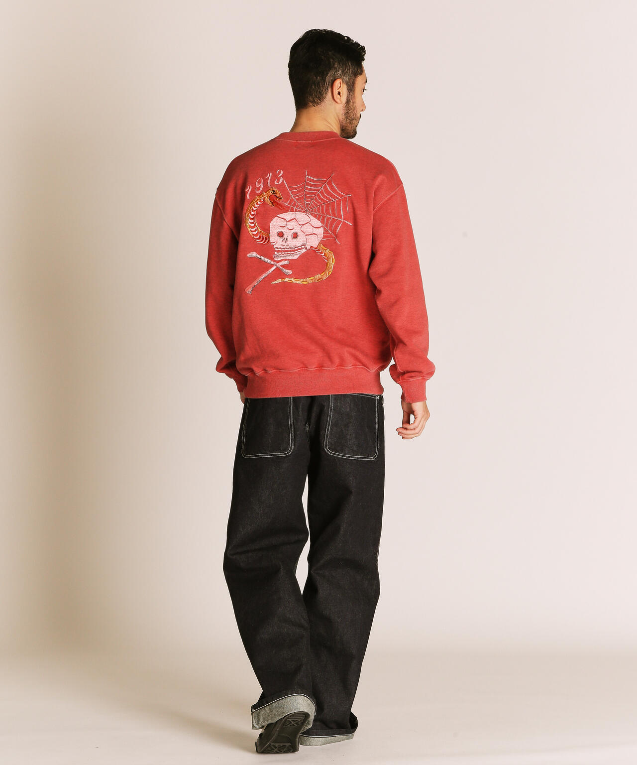 PIGMENT SKULL AND SNAKE CREW SWEAT/ピグメントスカル アンド