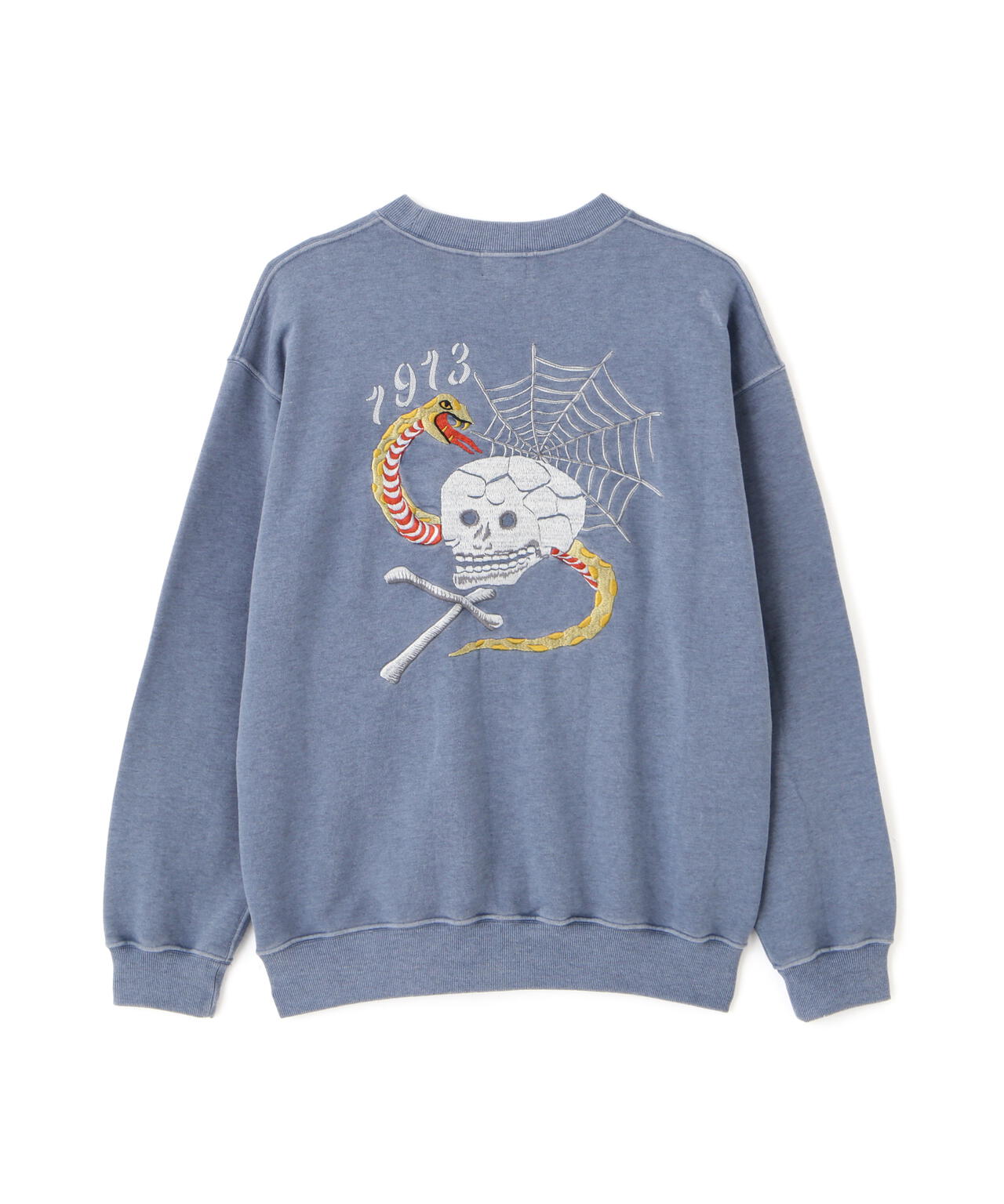 Motoi！　Schott ピグメントスカルアンドスネーククルースウェット PIGMENT SKULL AND SNAKE CREW SWEAT/ピグメントスカル アンド