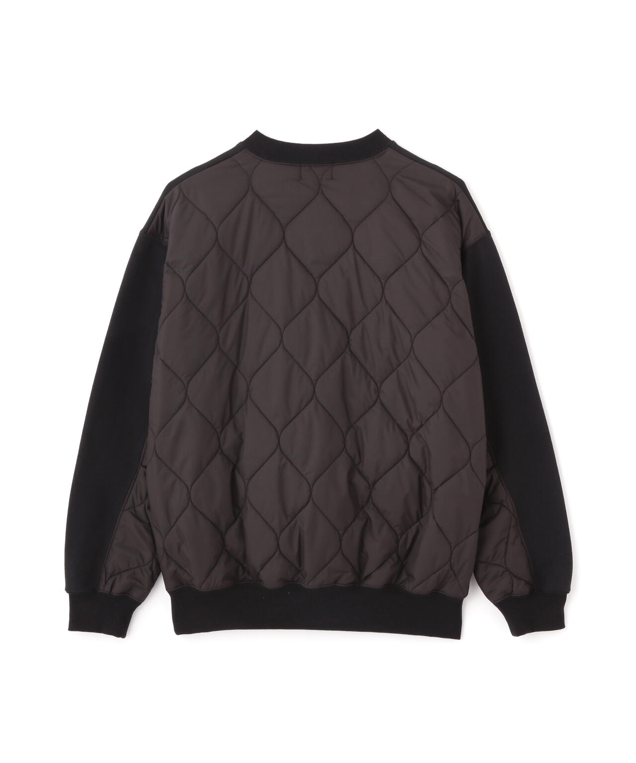 QUILTED COMBI. CREW SWEAT/キルティング コンビ クルースウェット