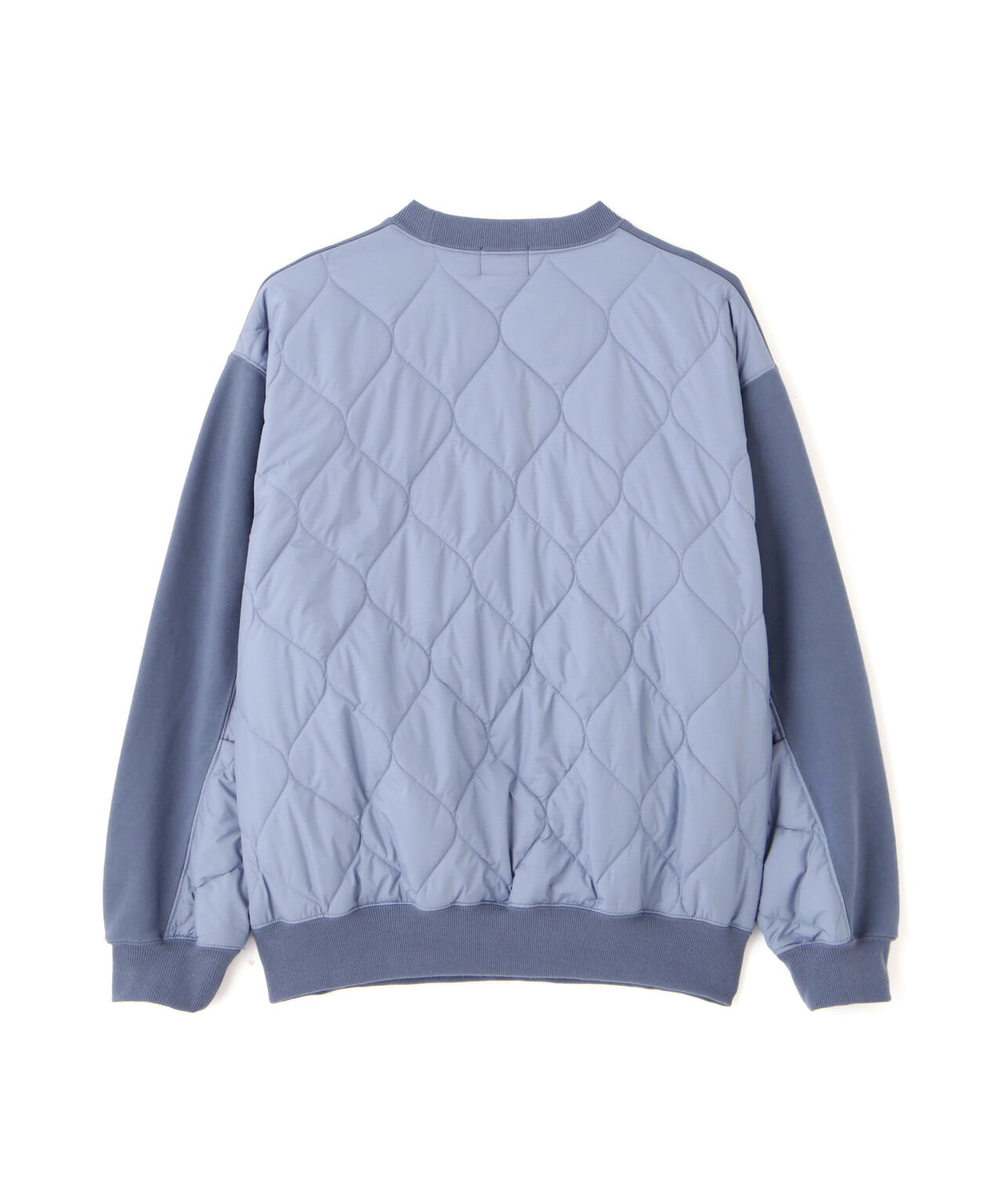 QUILTED COMBI. CREW SWEAT/キルティング コンビ クルースウェット