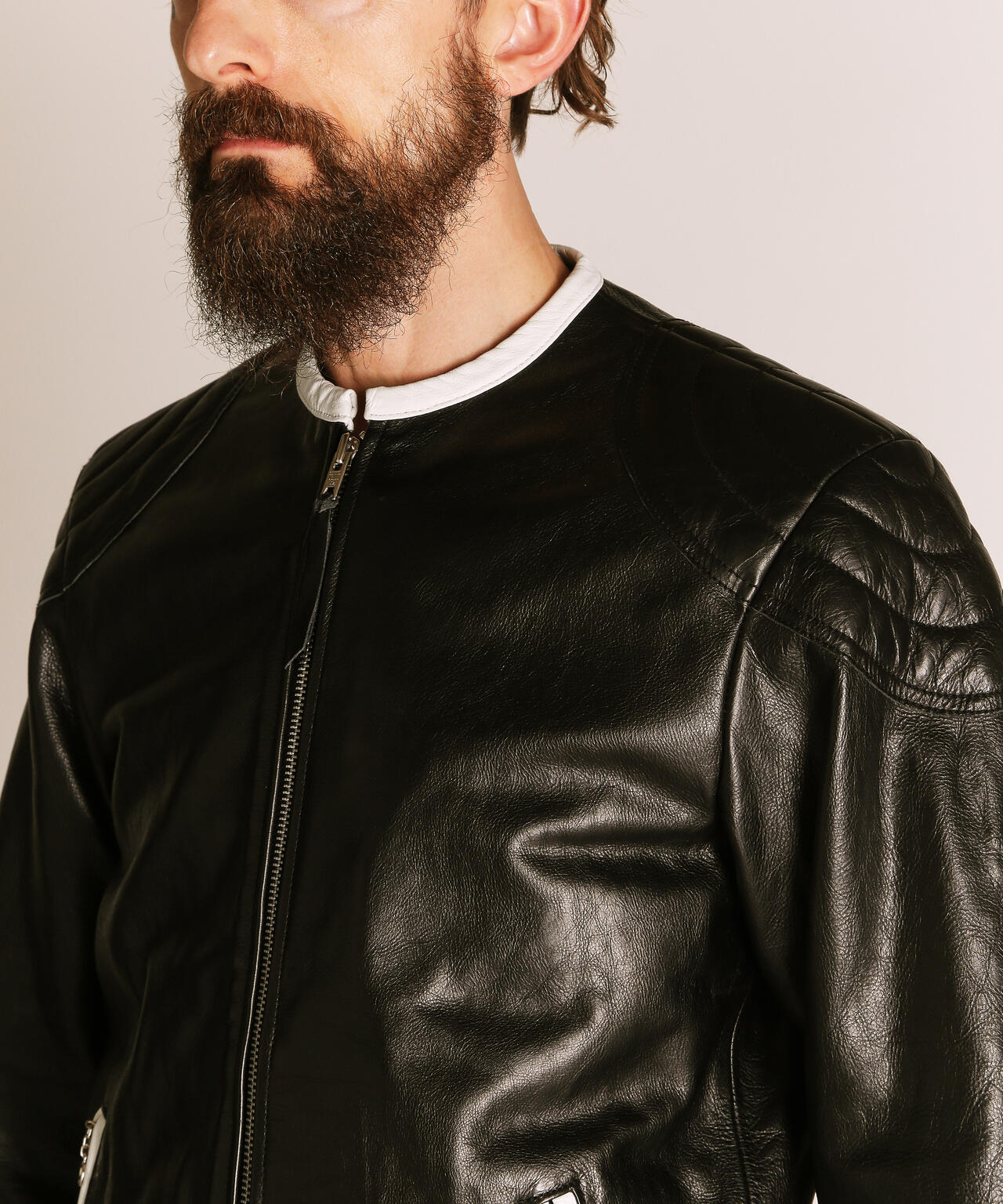 NOCOLLAR RACING JACKET/ノーカラーレーシングジャケット