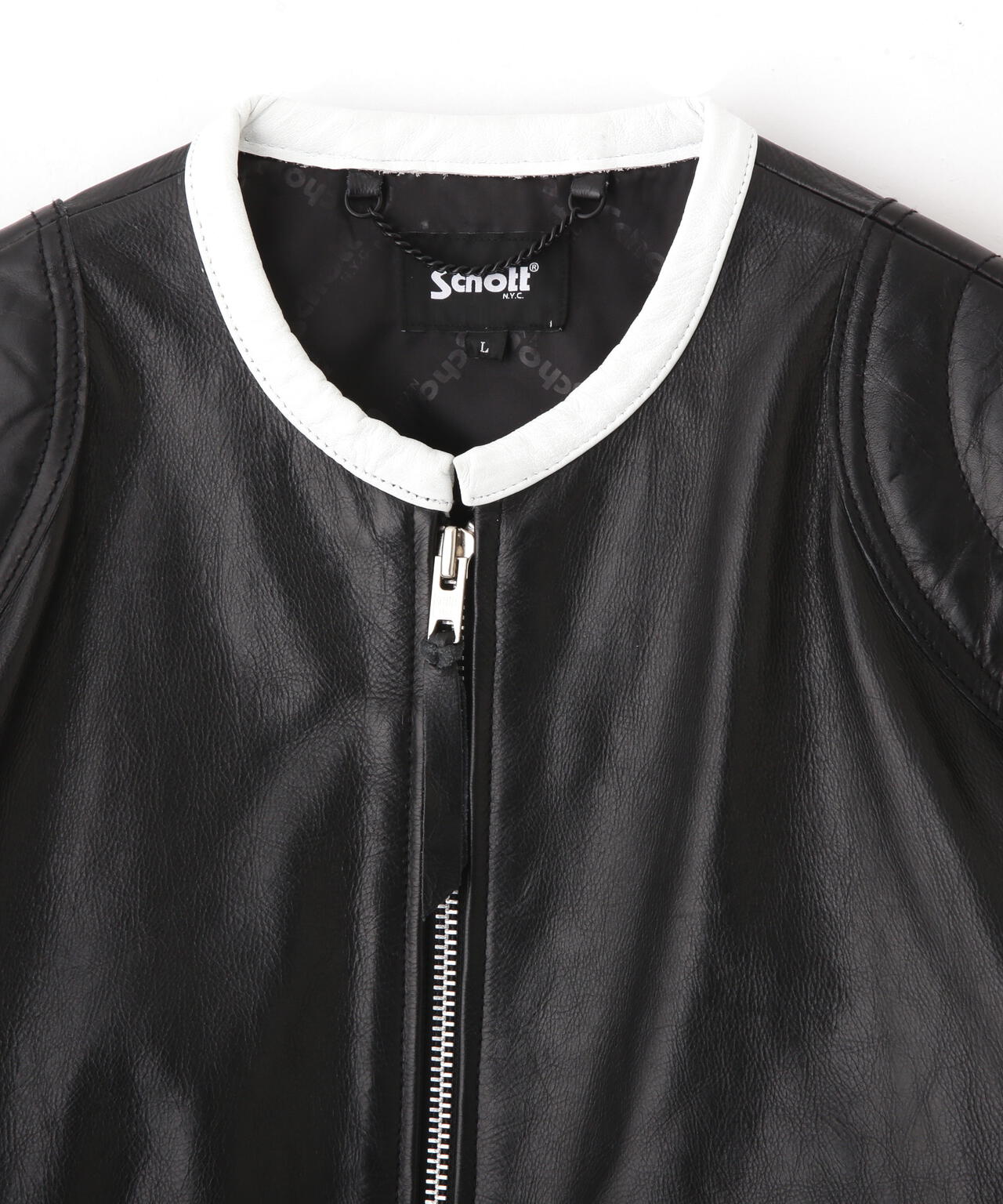 NOCOLLAR RACING JACKET/ノーカラーレーシングジャケット | Schott