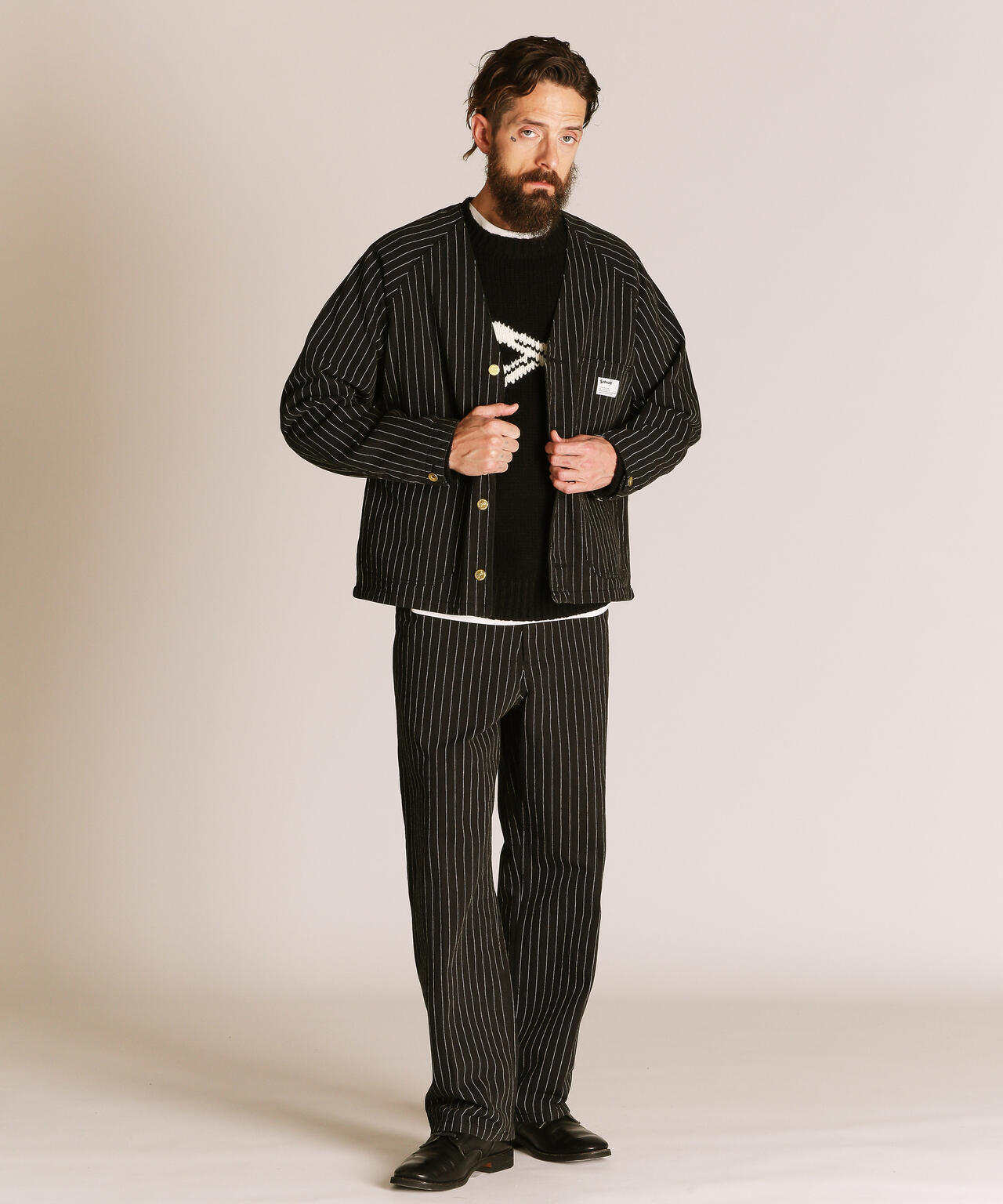 Schott ネイビー ストライプ ベスト M Schott ヒッコリー ウォバッシュ ストライプ デニム ベスト M