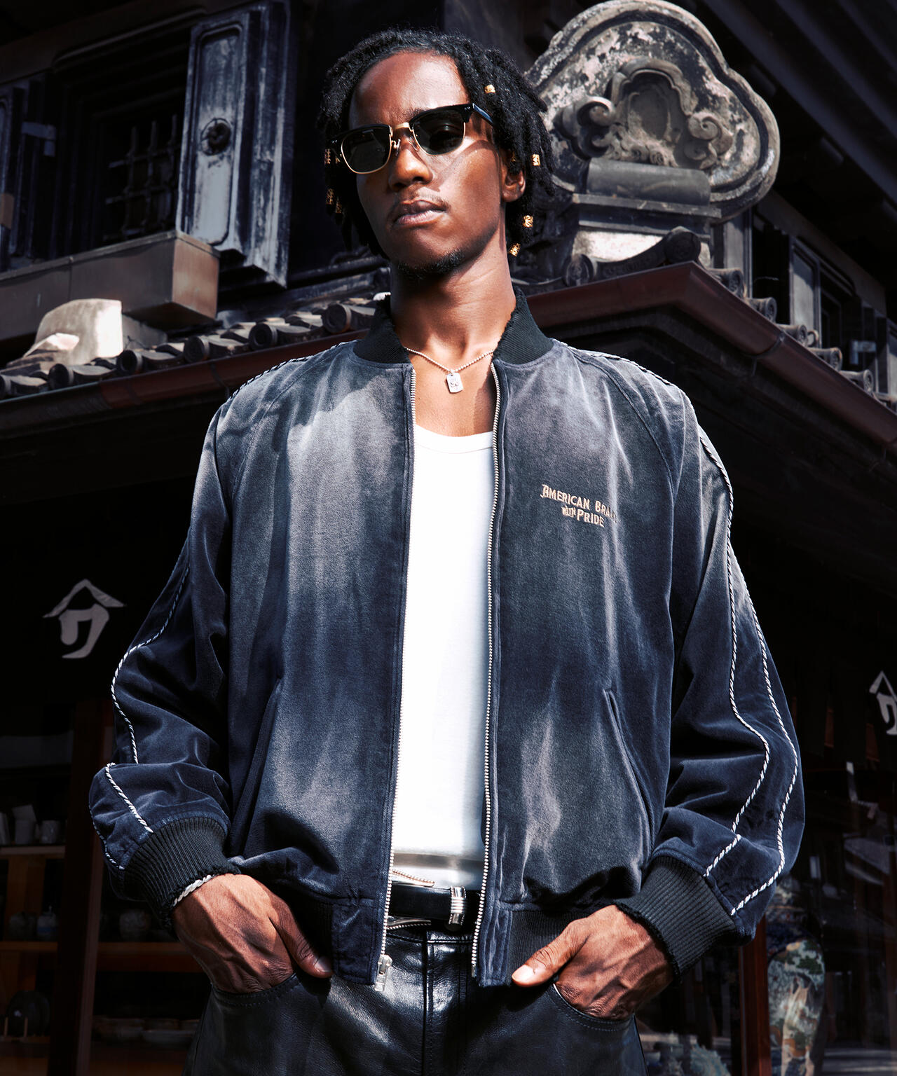 EMB. TIGER GRUNGE SOUVENIR JACKET/タイガー刺繍 グランジスーベニアジャケット