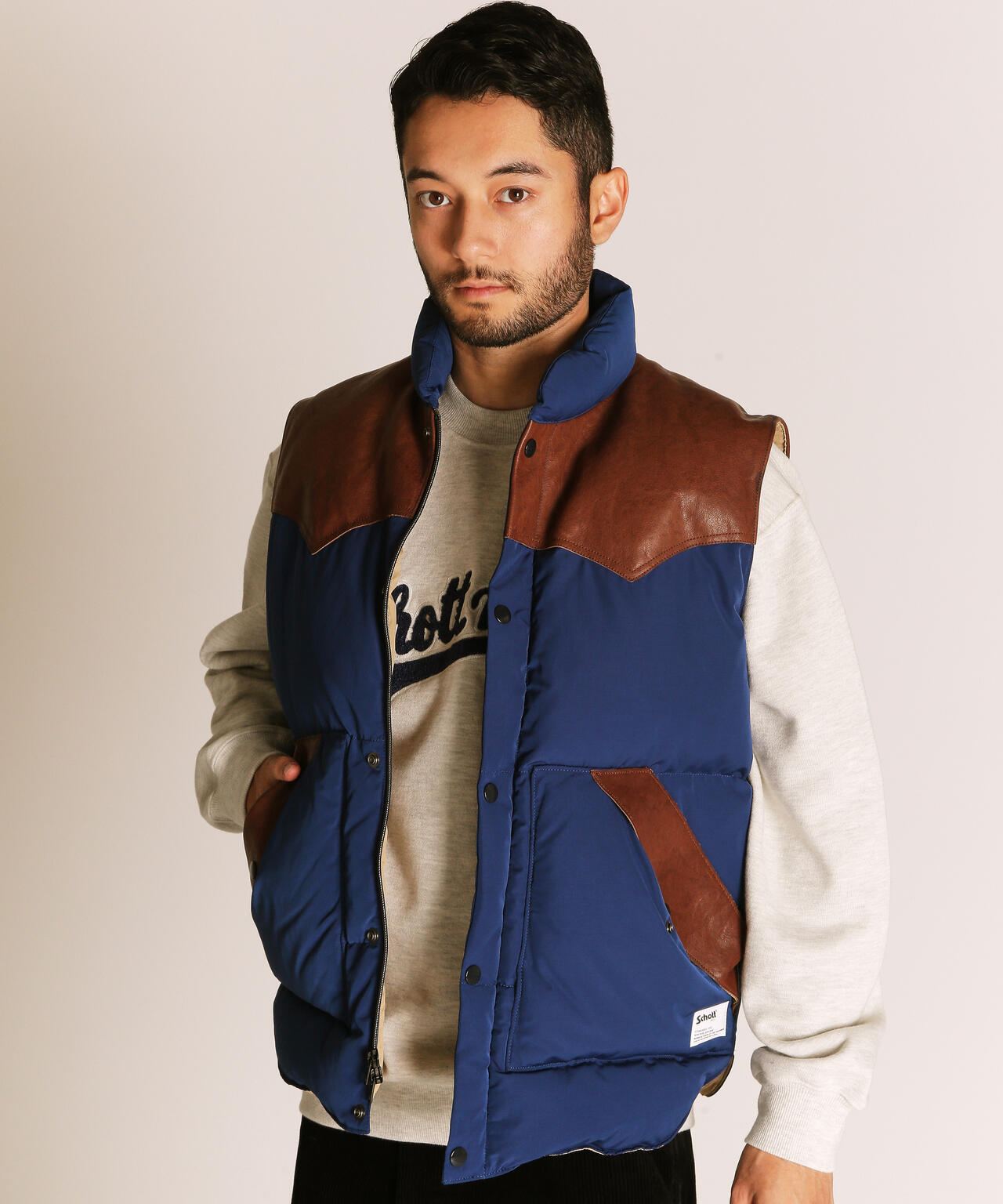 Schott レザーベスト Schott ショット Lot.404V 本革レザーベスト ライダースベスト