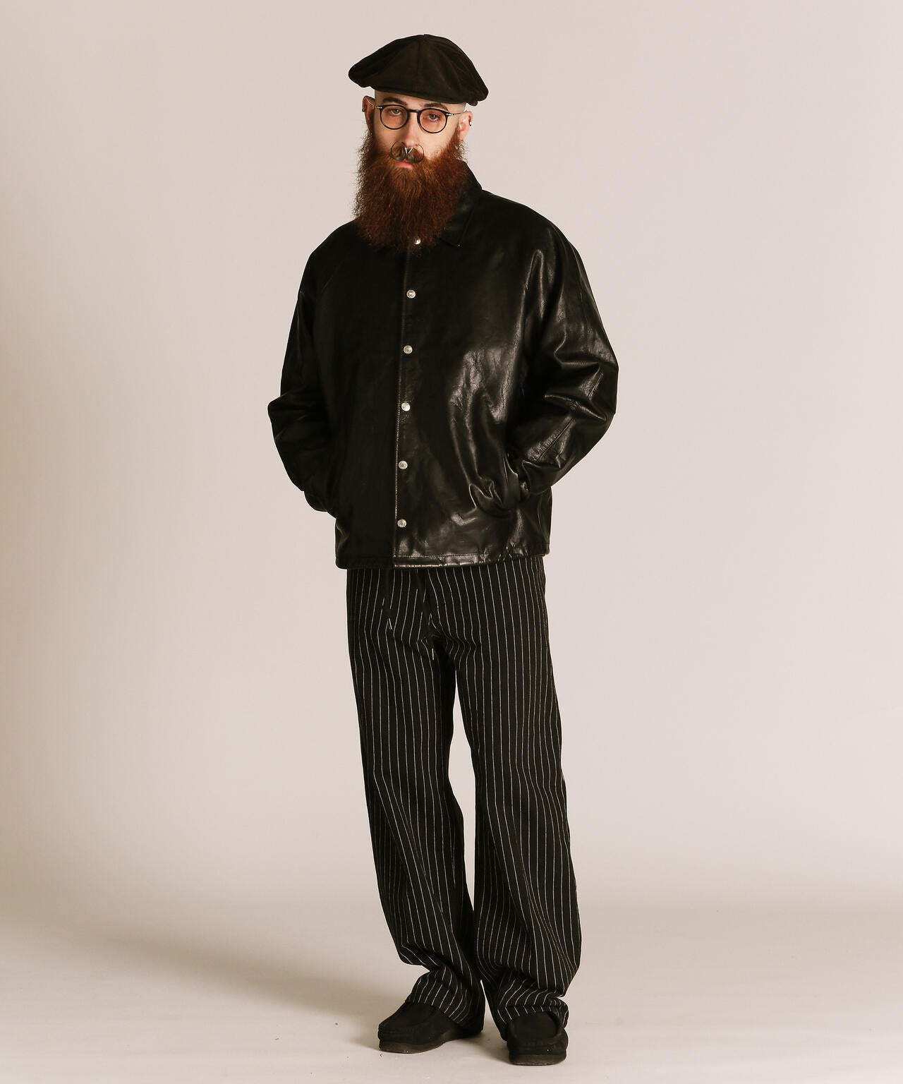 LEATHER COACH JACKET/レザーコーチジャケット