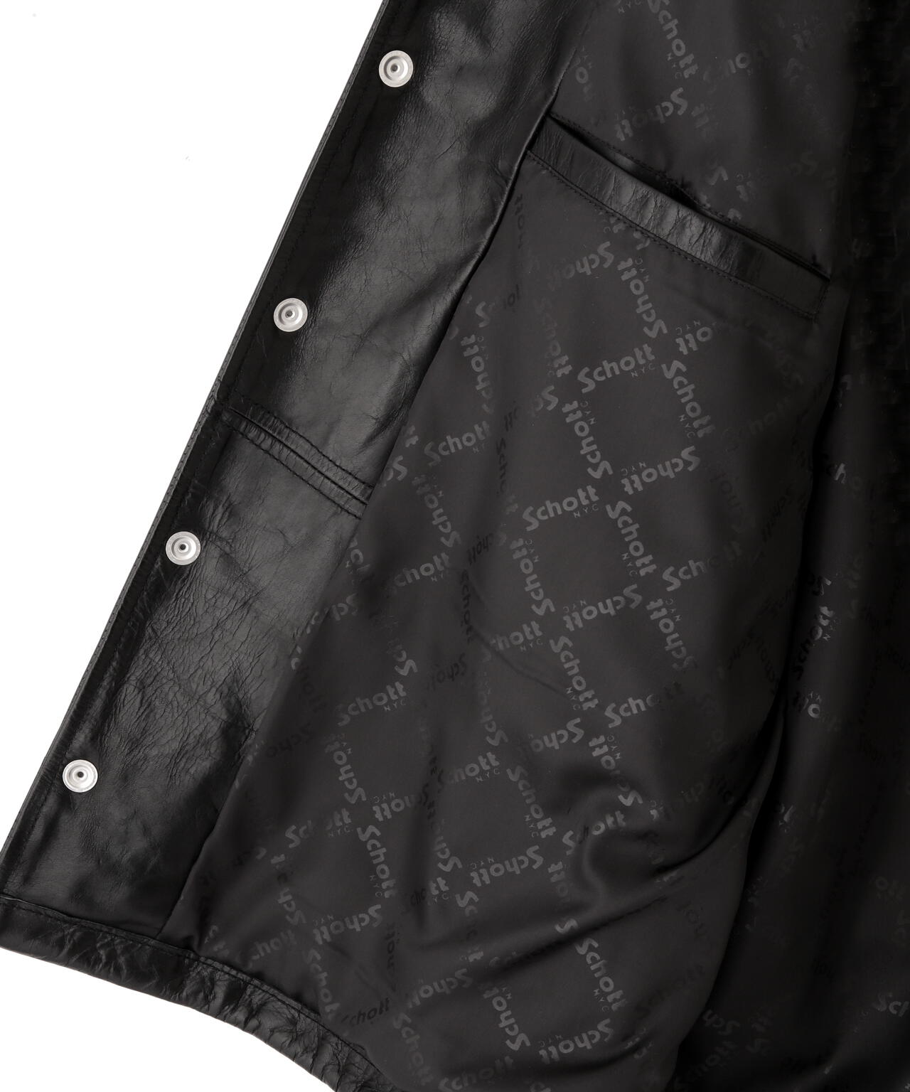 LEATHER COACH JACKET/レザーコーチジャケット