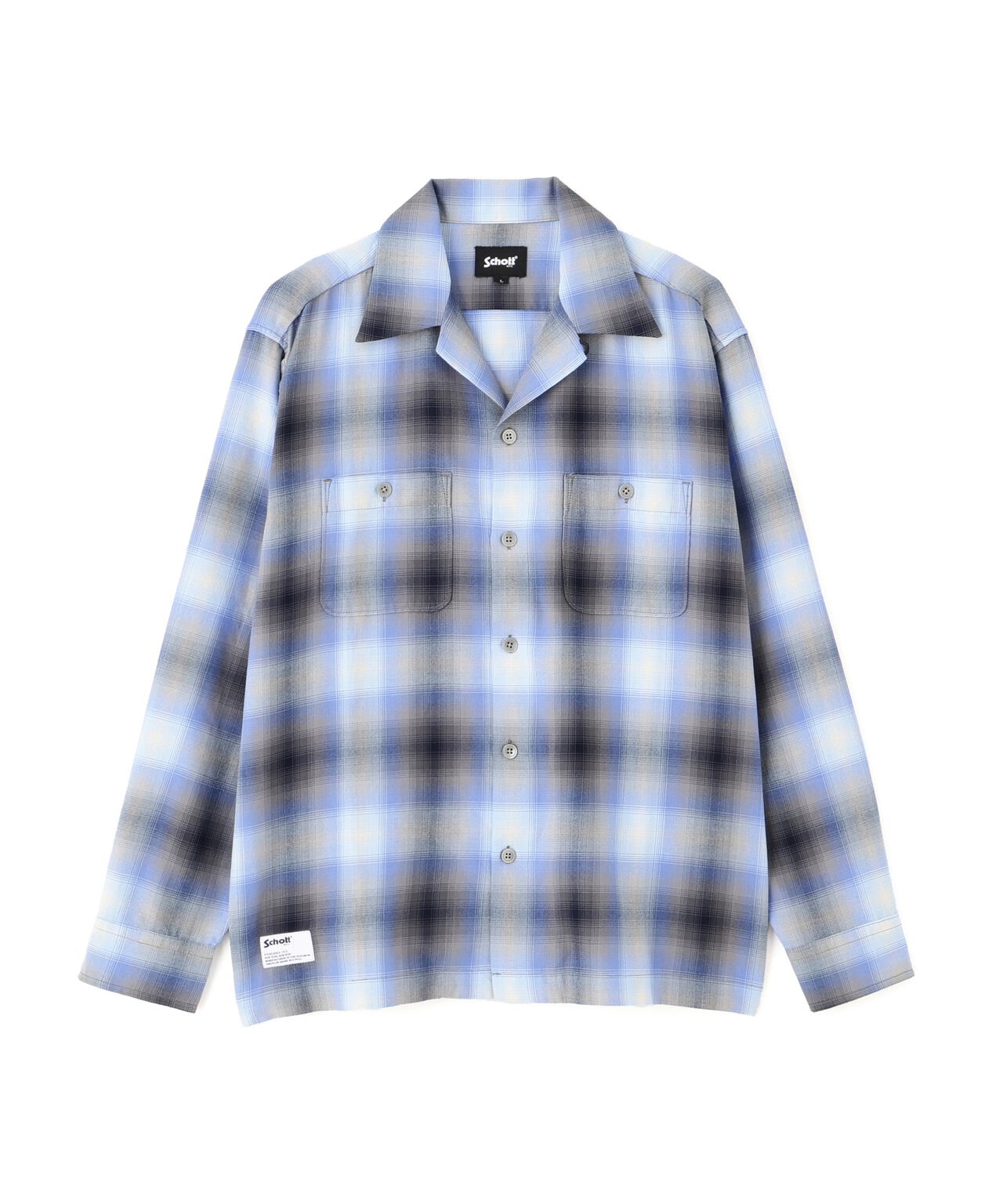 トップス SCHOTT Ombre Check Shirt OMBRE CHECK SHIRT/オンブレチェックシャツ | Schott（ショット