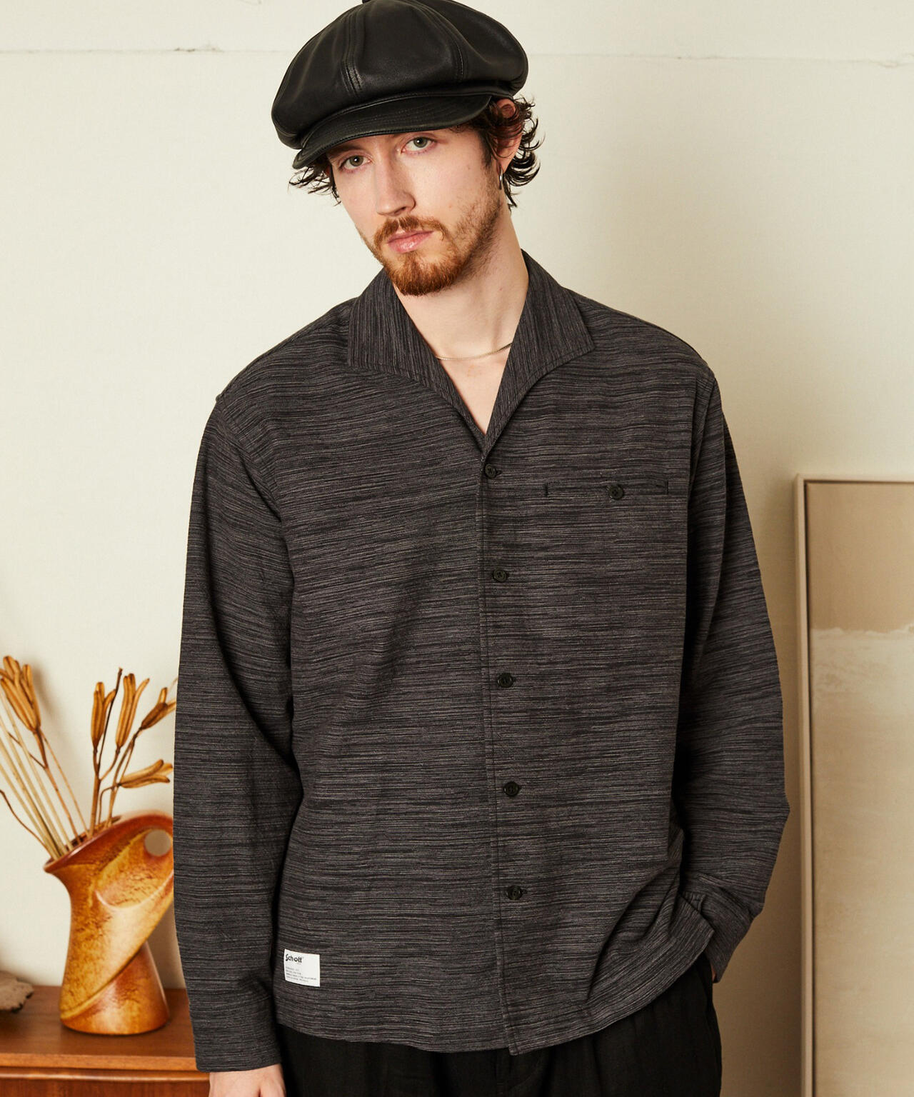 MIX SHARK COLLAR SHIRT/ミックスシャーク カラーシャツ | Schott