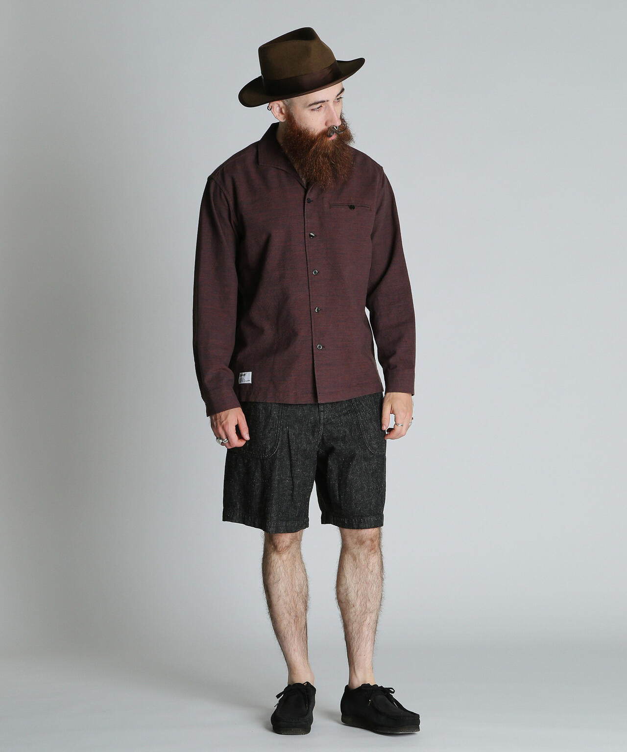 MIX SHARK COLLAR  SHIRT/ミックスシャーク カラーシャツ