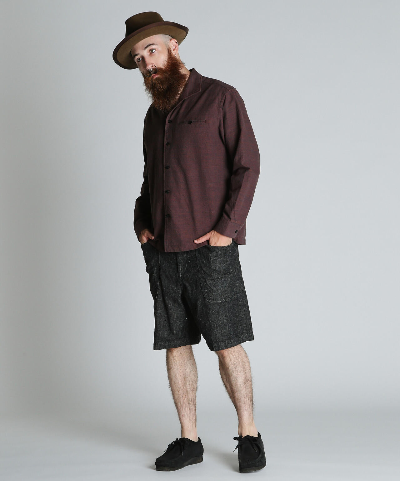 MIX SHARK COLLAR  SHIRT/ミックスシャーク カラーシャツ