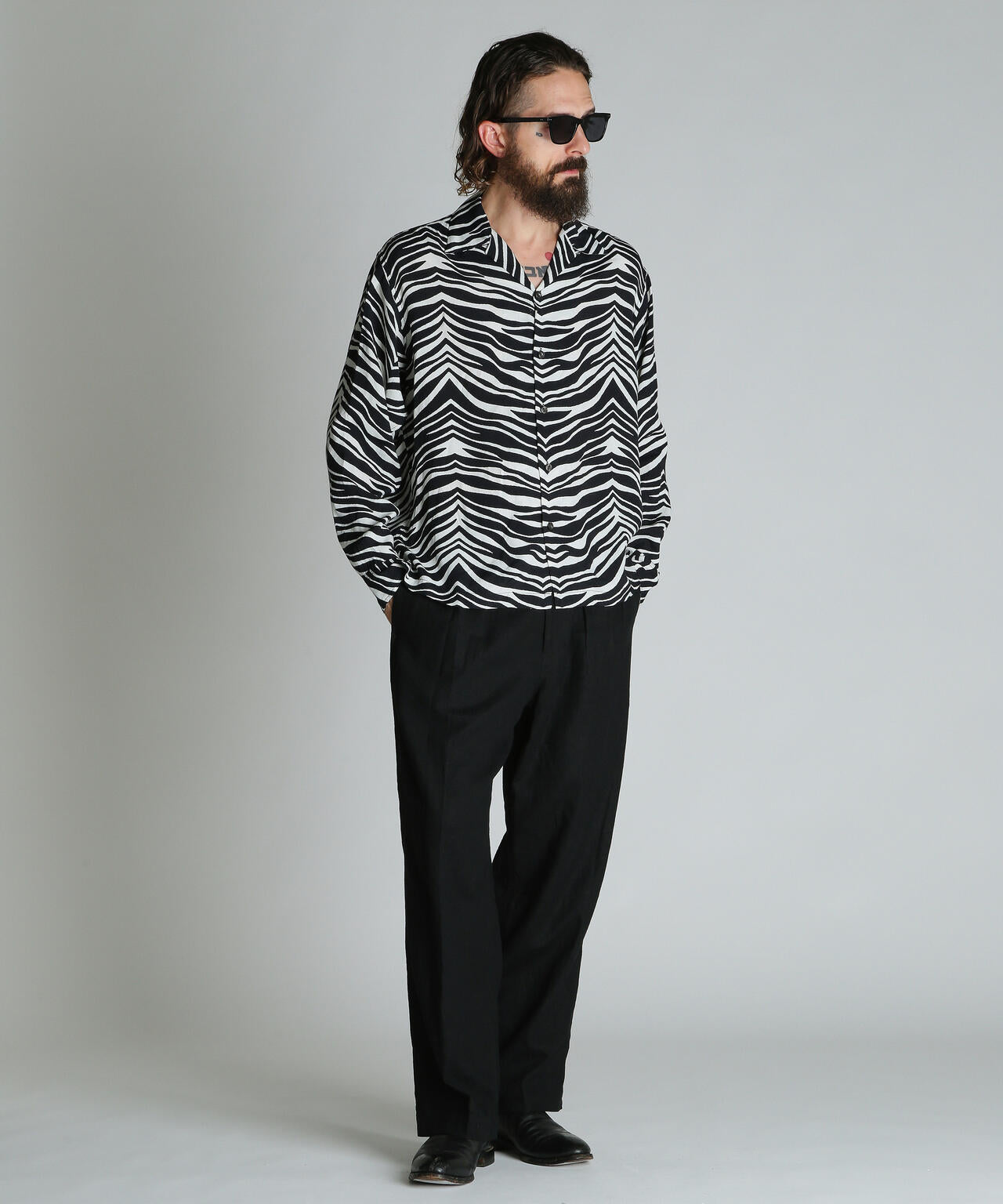 ZEBRA RAYON SHIRT/ゼブラレーヨンシャツ