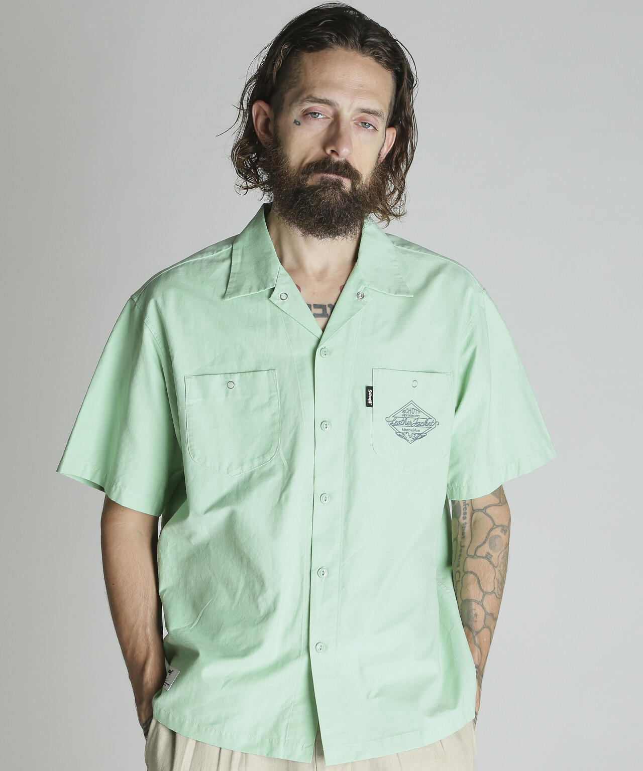 NC SHIRT EMB/エヌシー 刺繍 シャツ | Schott（ショット） ｜【公式