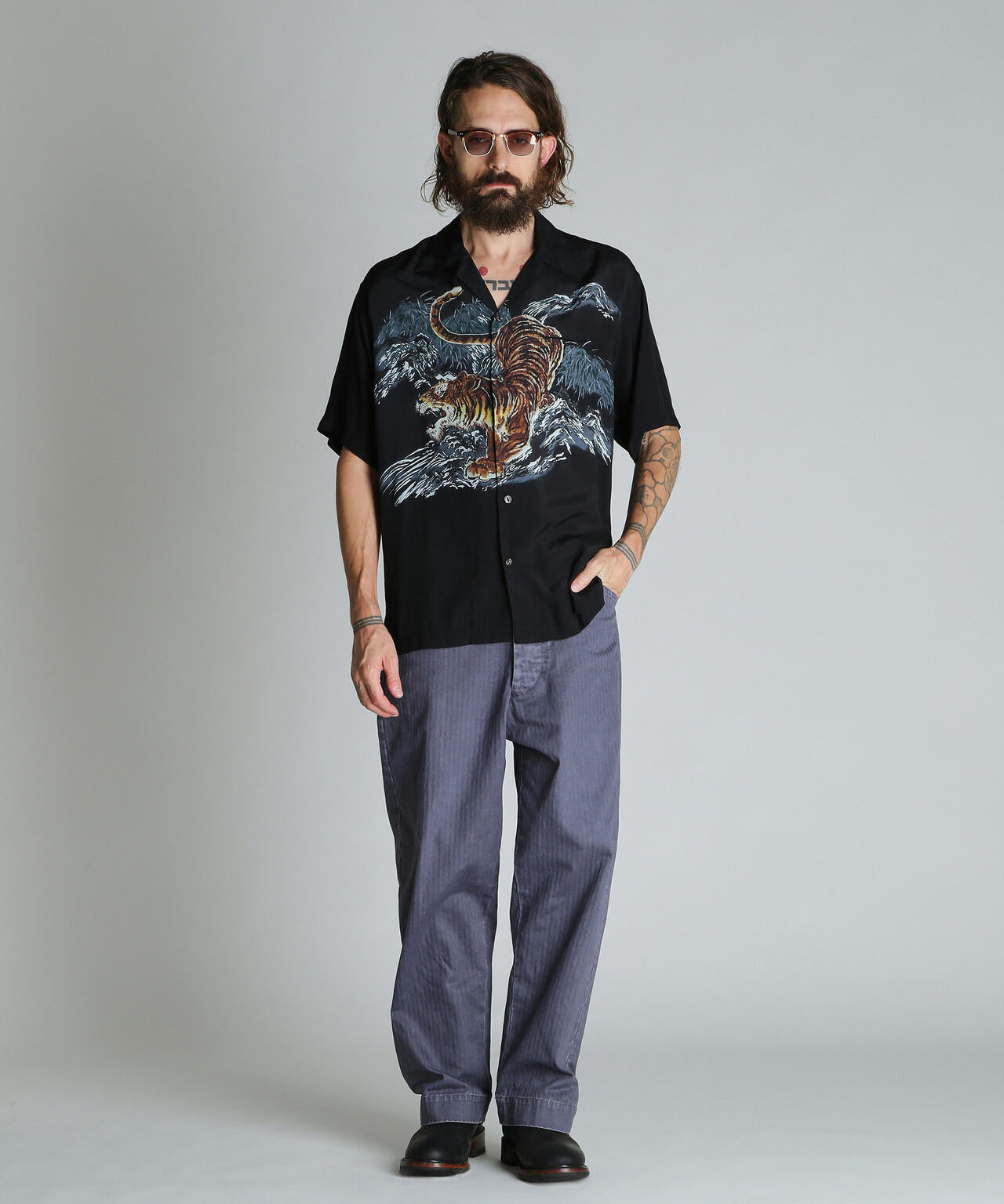 TIGER RAYON SHIRT/タイガー レーヨン シャツ | Schott(ショット TIGER RAYON SHIRT/タイガー レーヨン シャツ | Schott(ショット