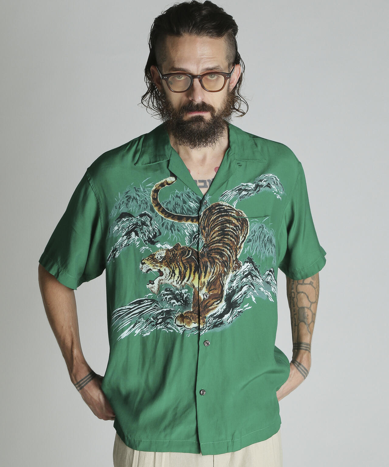TIGER RAYON SHIRT/タイガー レーヨン シャツ | Schott（ショット