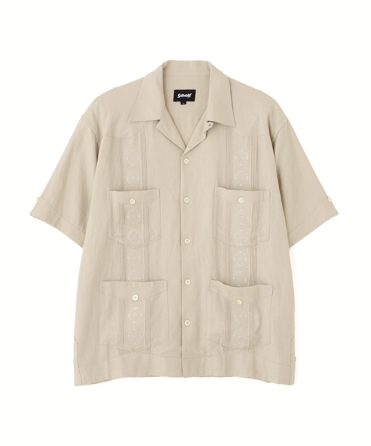 LINEN GUAYABERA SHIRT/リネン キューバシャツ | Schott（ショット