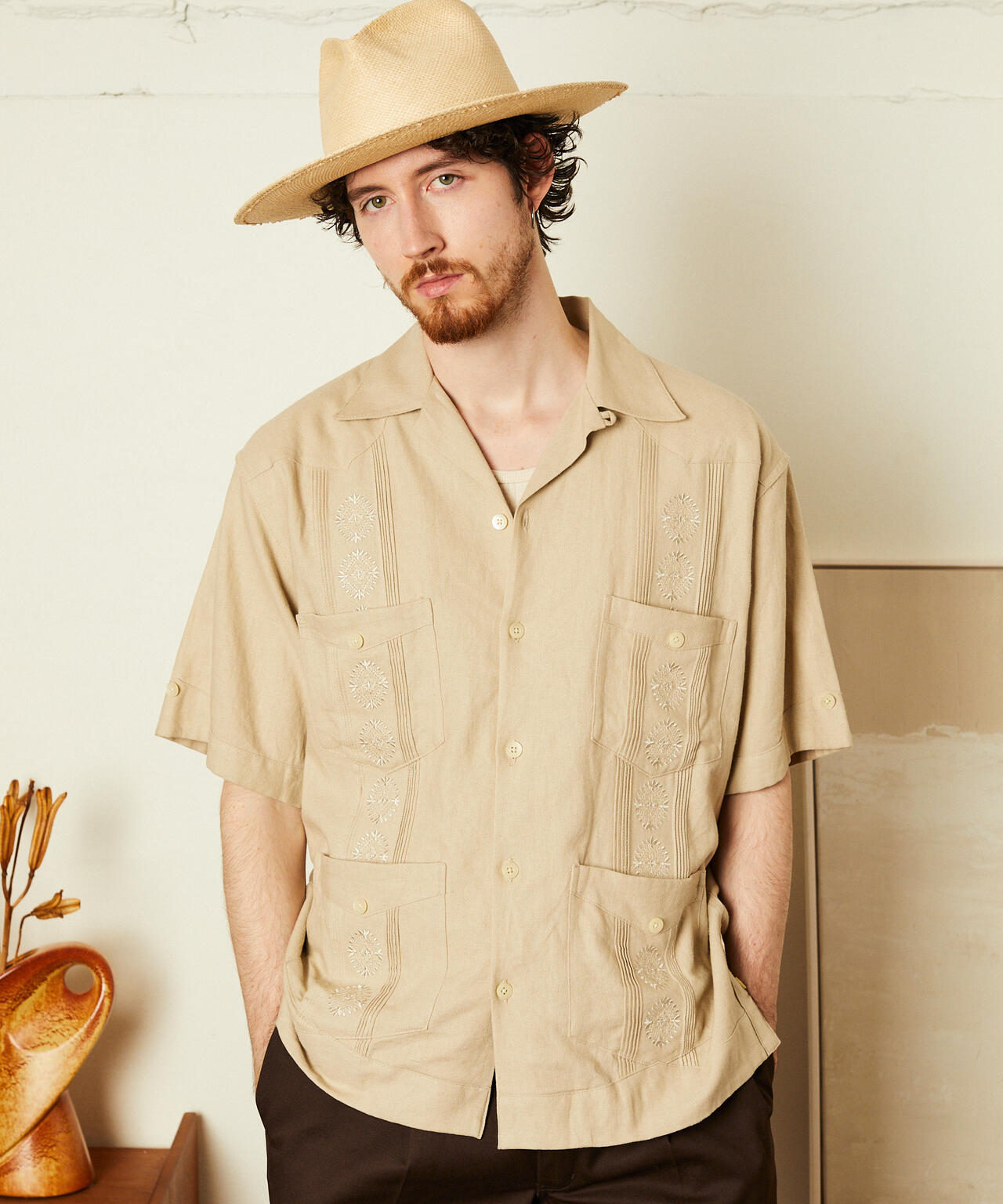 LINEN GUAYABERA SHIRT/リネン キューバシャツ | Schott（ショット
